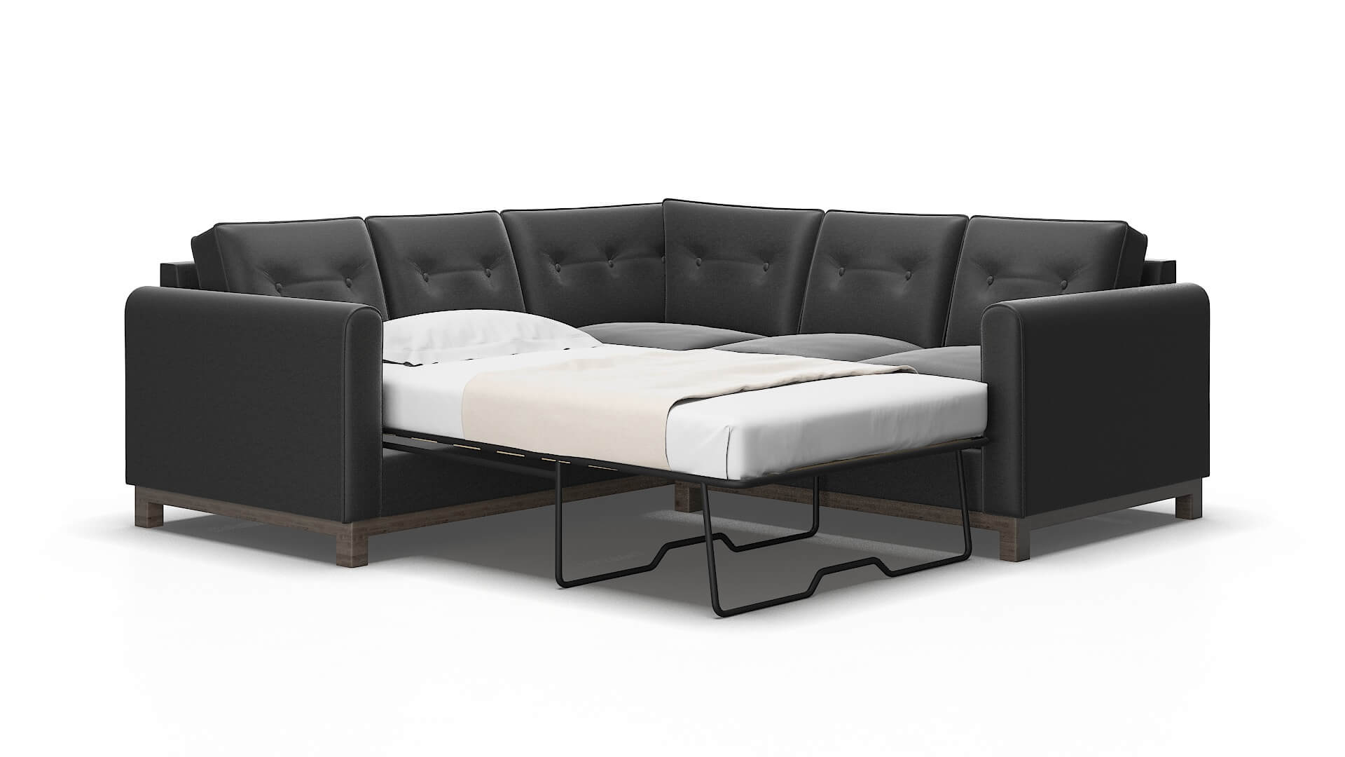 Rio Sosoftness 54 Sectional sleeper Espresso Legs  2