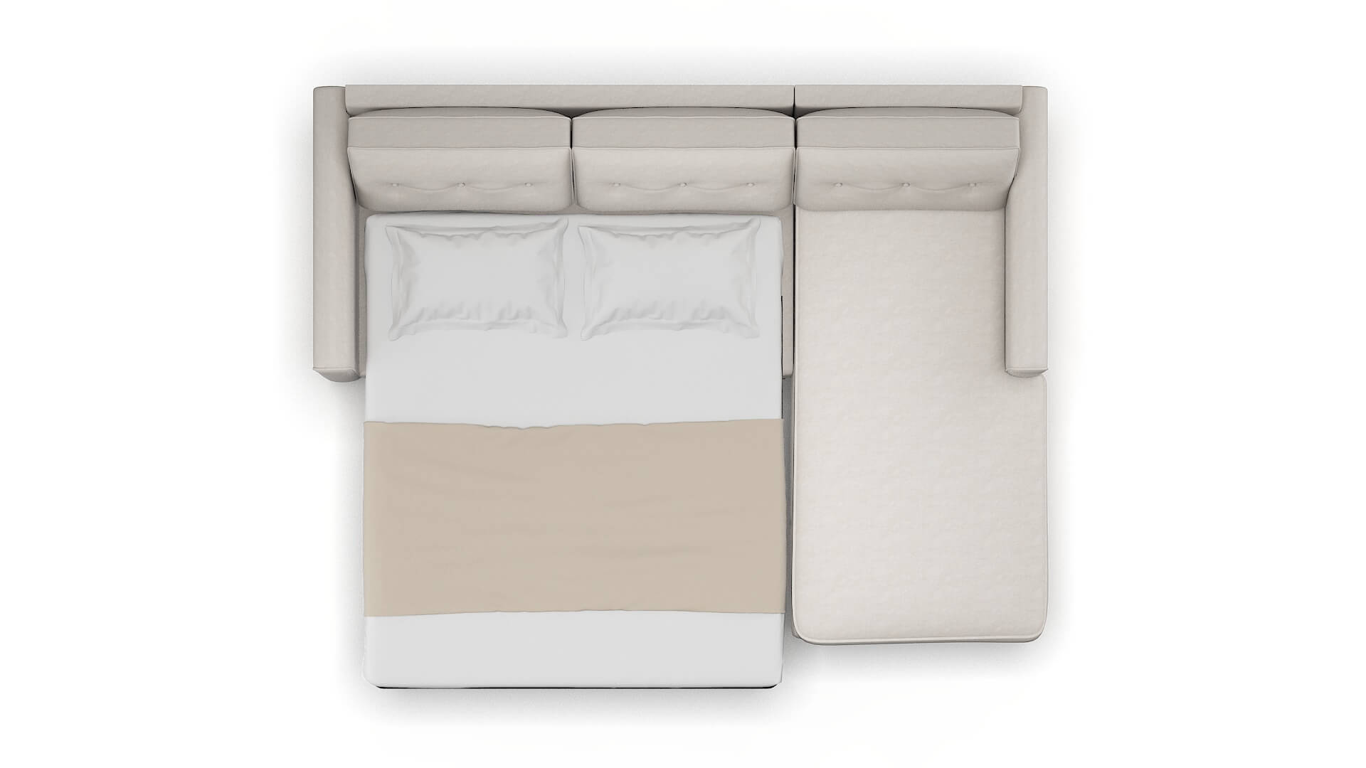 Rio Suave Dove Panel Sleeper Espresso legs 3