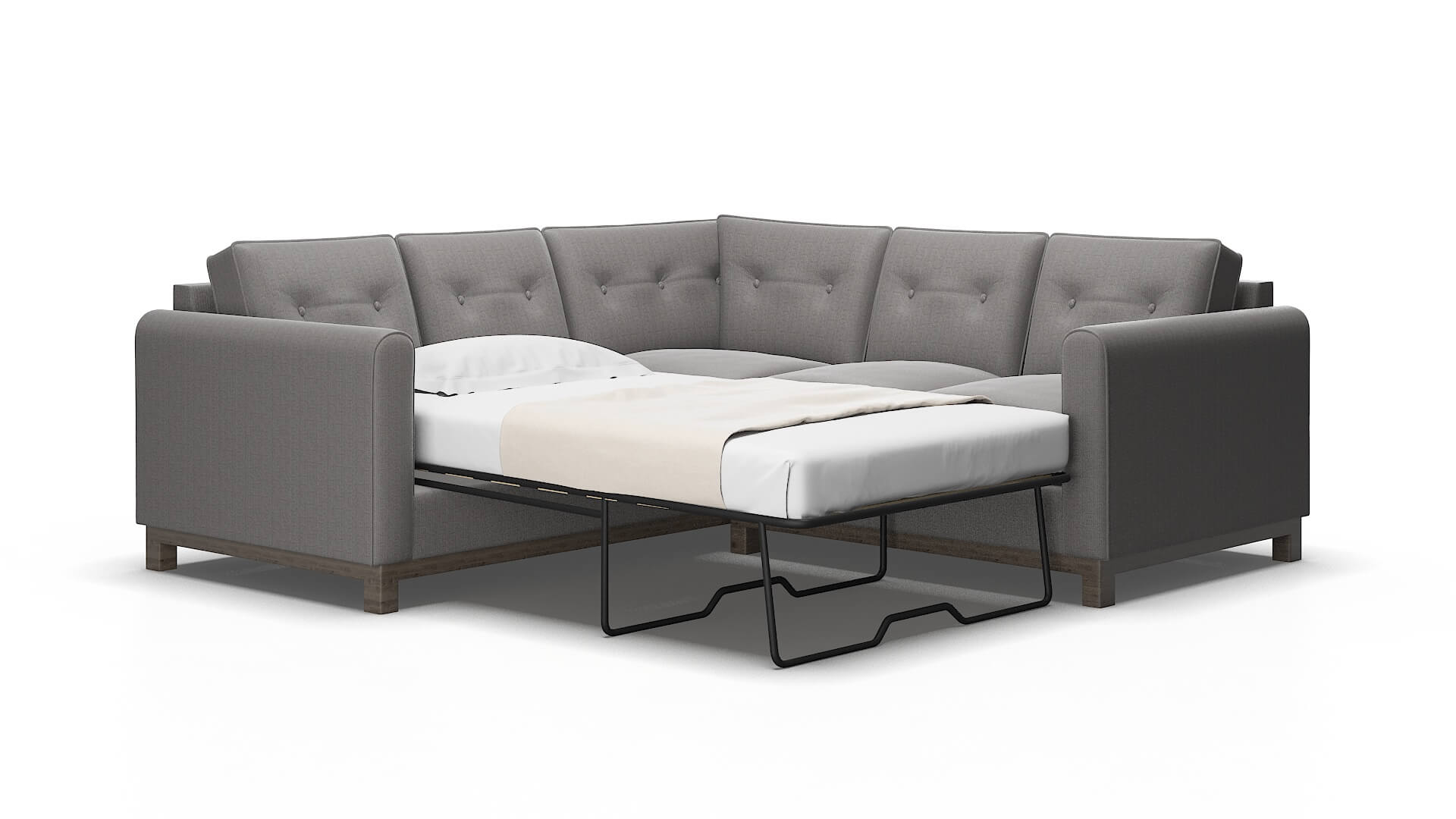 Rio Terrain oatmeal Sectional sleeper Espresso Legs  2