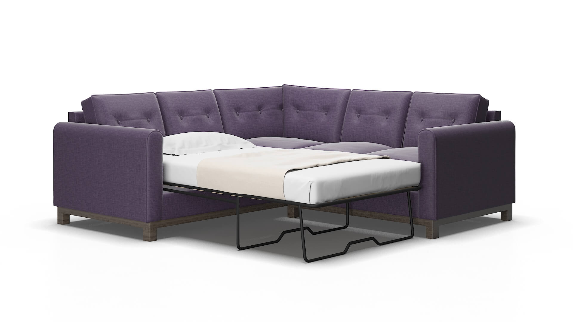 Rio Tess blackberry Sectional sleeper Espresso Legs  2