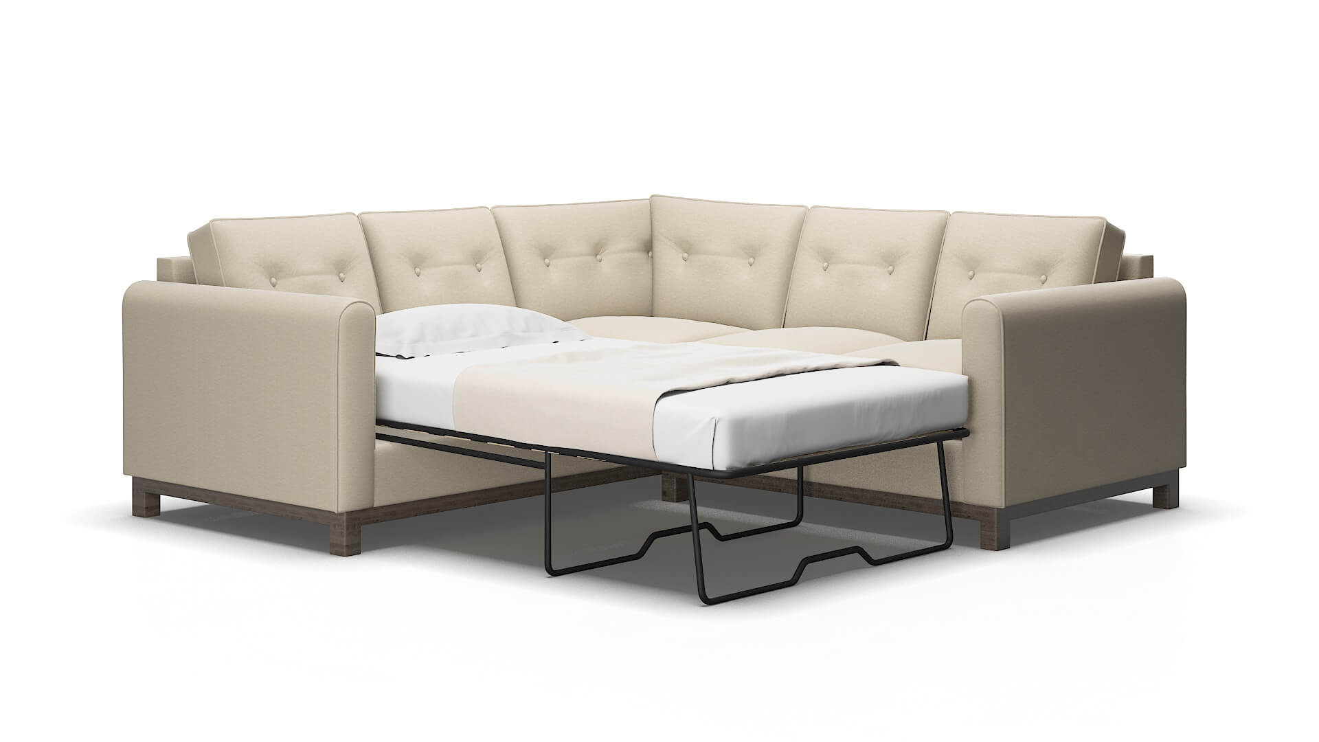 Rio Urban_d silver Sectional sleeper Espresso Legs  2