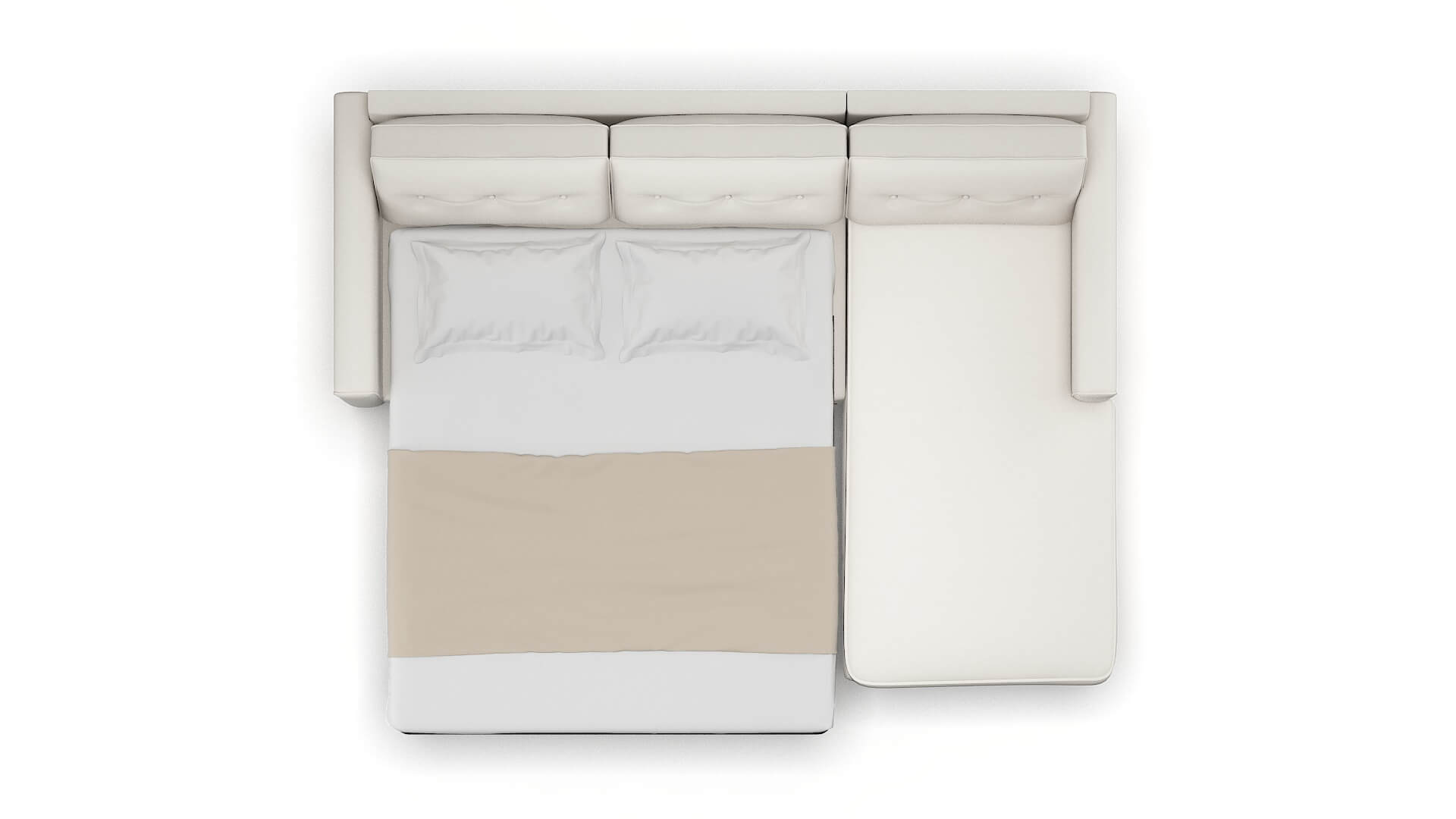 Rio Venice Eggshell Panel Sleeper Espresso legs 3