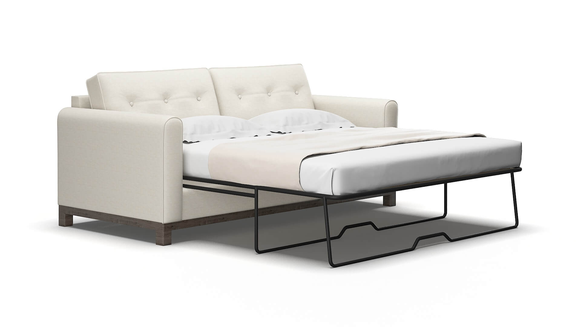 Rio Venus cream Sofa sleeper Espresso Legs  2