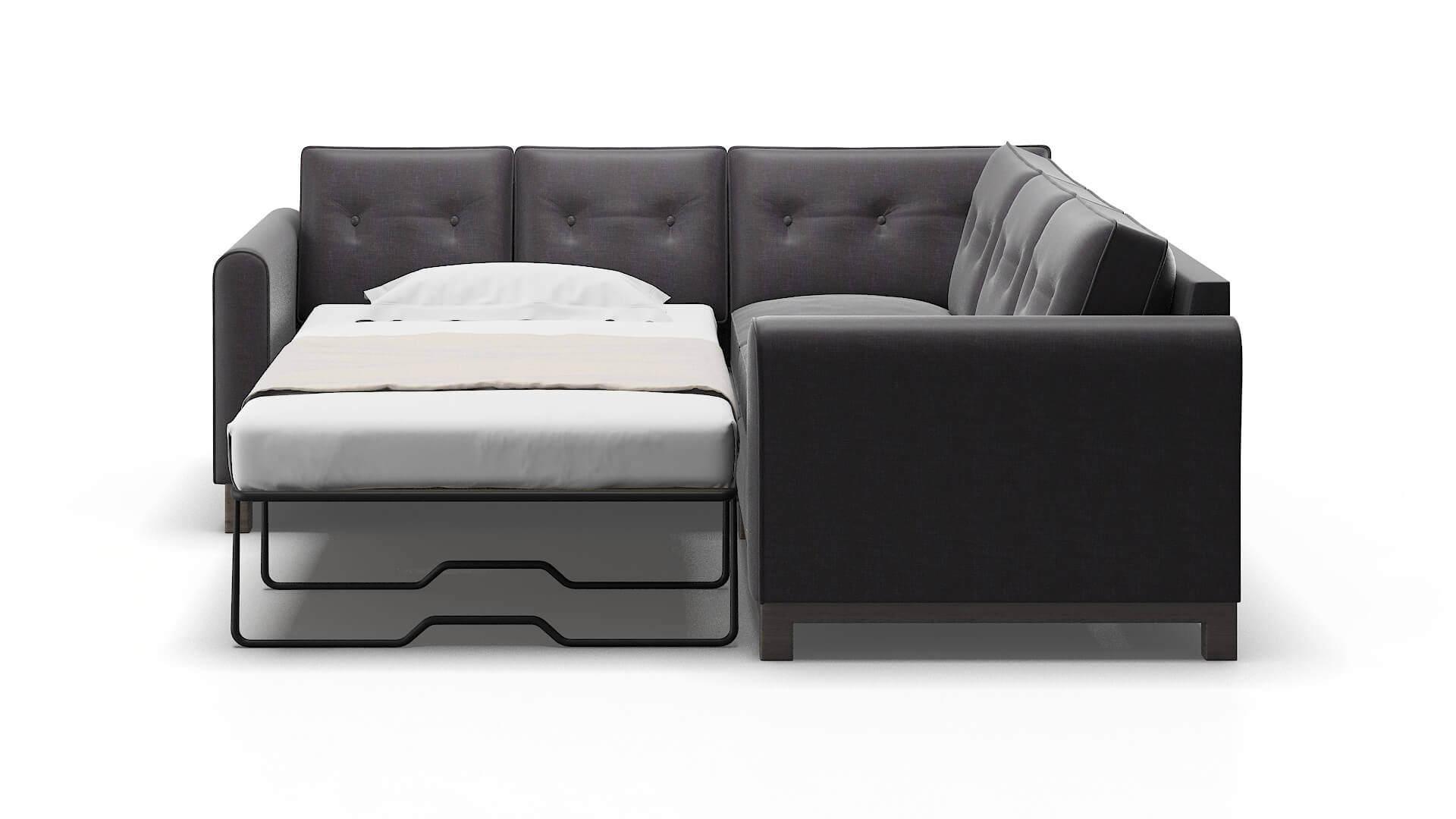 Rio Venus Onyx Sectional Sleeper Espresso legs 1