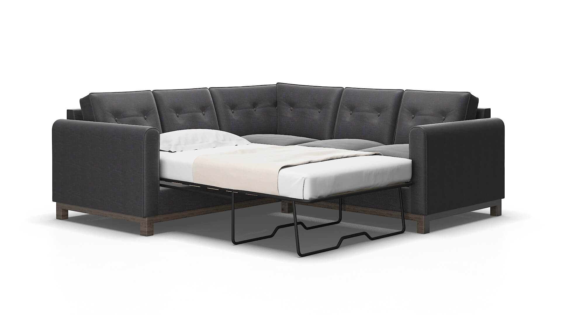 Rio Venus onyx Sectional sleeper Espresso Legs  2