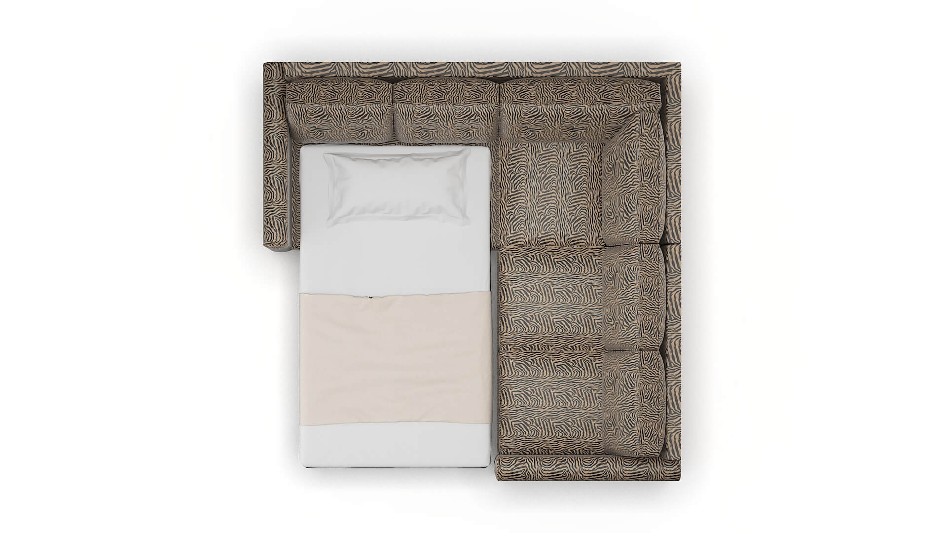 Rio Zambia Coffee Sectional Sleeper Espresso legs 3