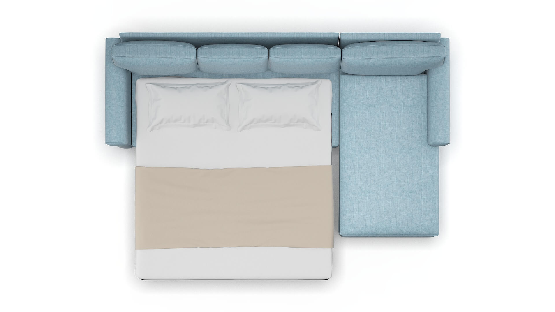 Rome Atlas Turquoise Panel Sleeper Espresso legs 3