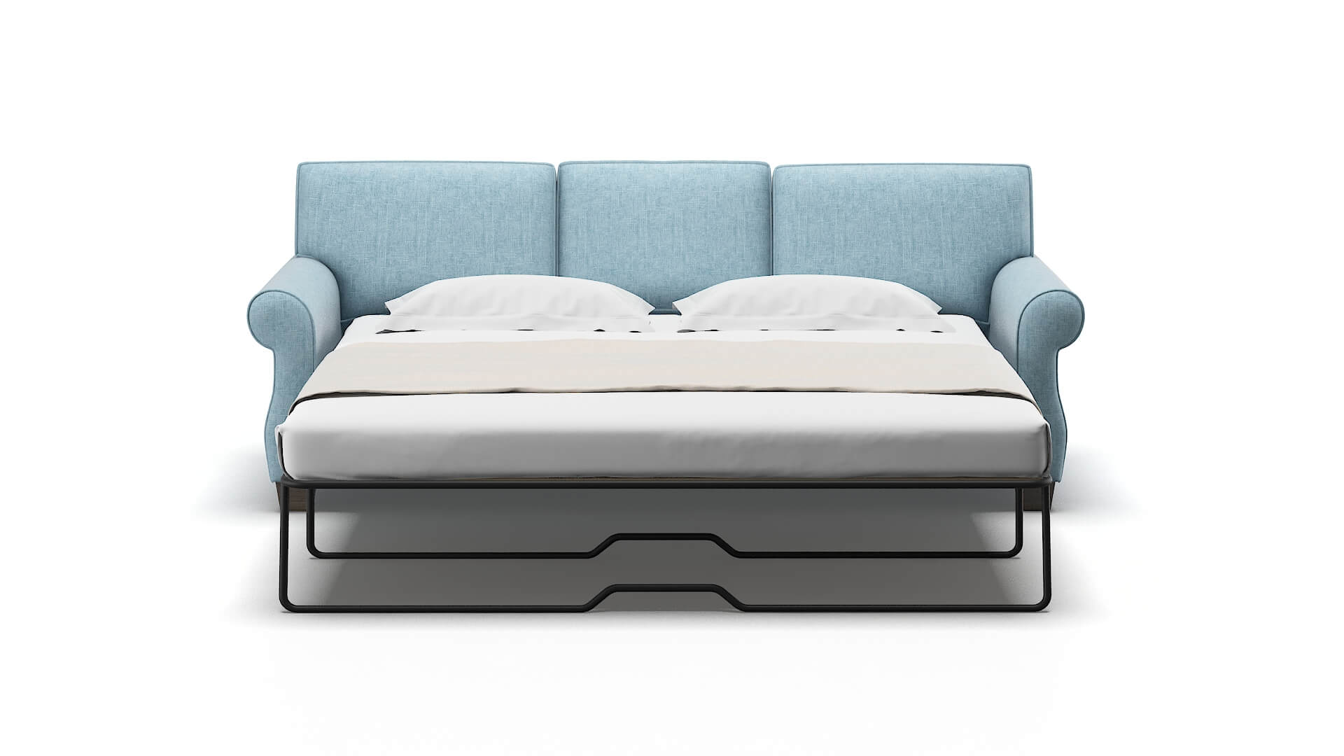 Rome Atlas Turquoise Sofa Sleeper Espresso legs 1