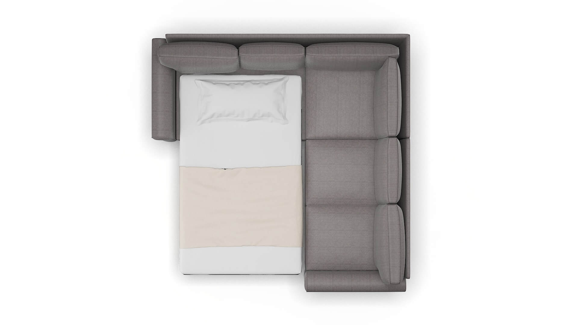 Rome Atlas_plz Silver Sectional Sleeper Espresso legs 3