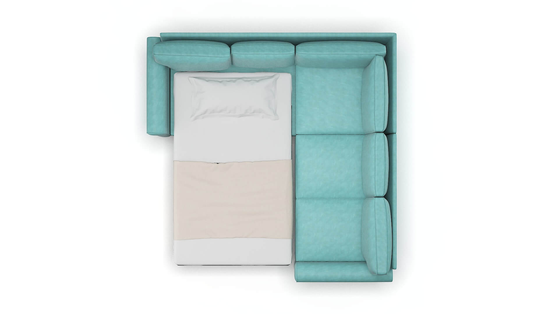 Rome Avalon_hp Aqua Sectional Sleeper Espresso legs 3