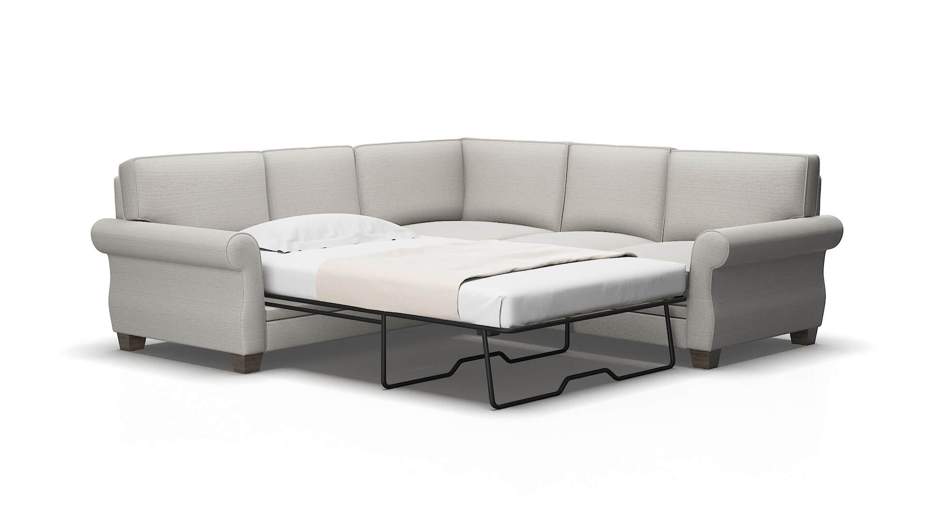 Rome Avenger dolphin Sectional sleeper Espresso Legs  2
