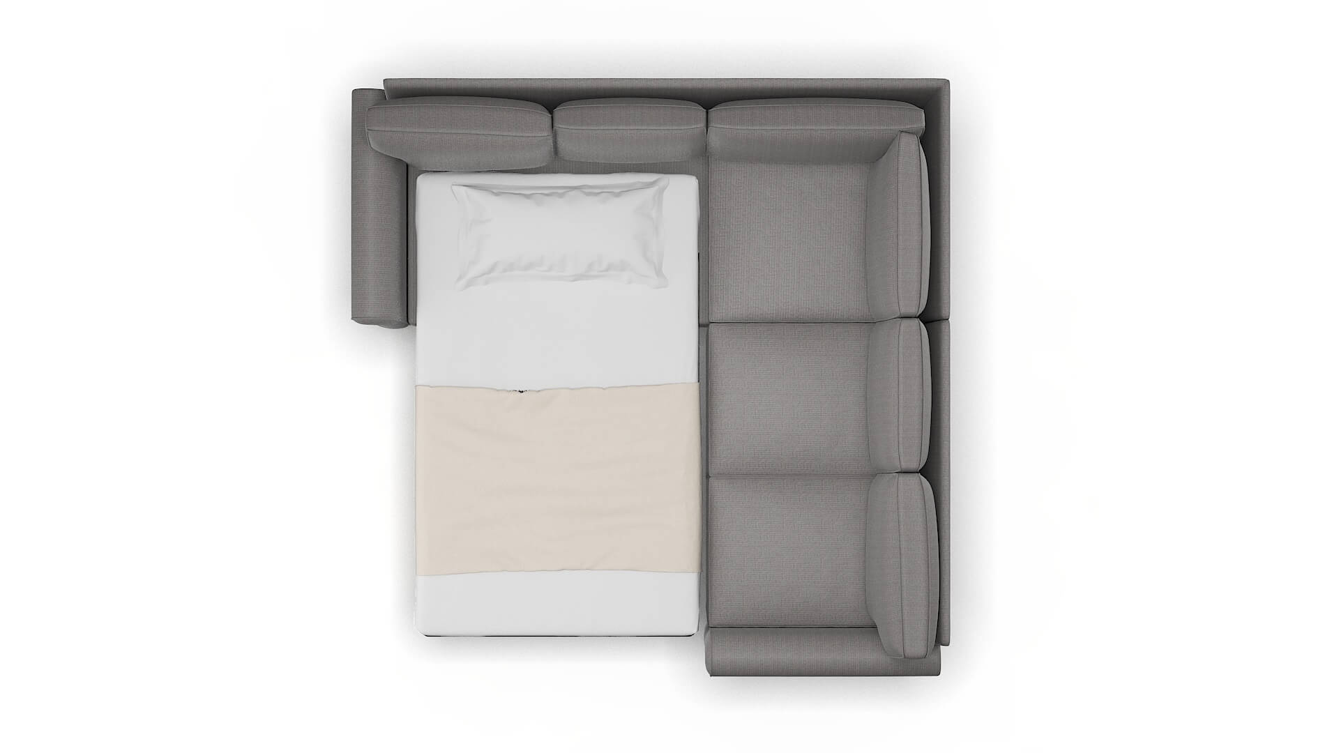 Rome Avenger Zinc Sectional Sleeper Espresso legs 3