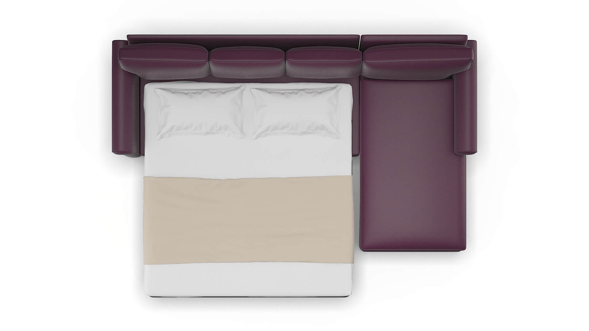 Rome Bella Aubergine Panel Sleeper Espresso legs 3