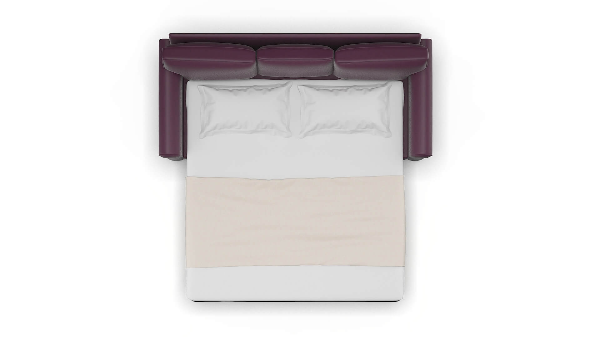 Rome Bella Aubergine Sofa Sleeper Espresso legs 3