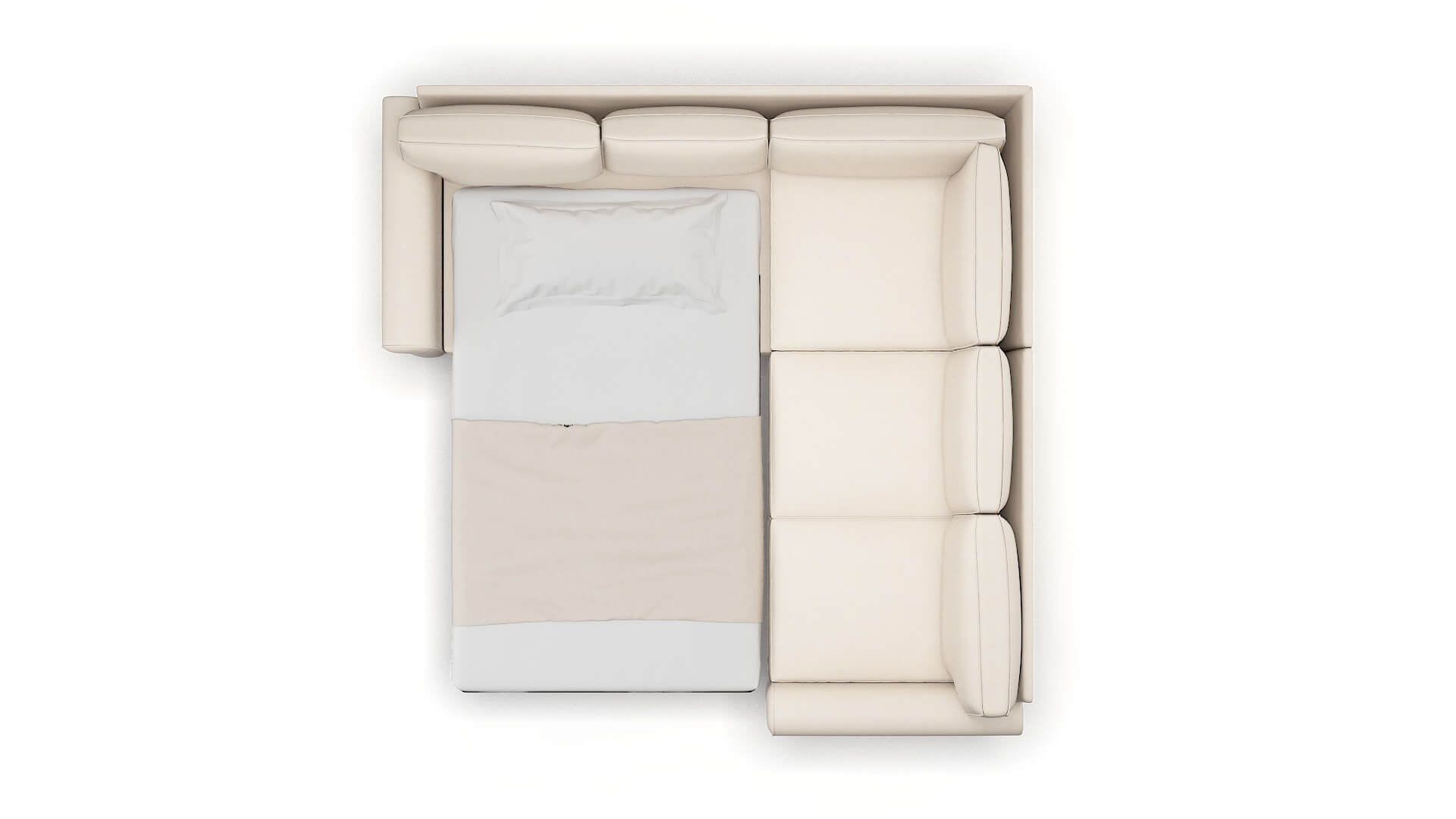 Rome Bella Buckwheat Sectional Sleeper Espresso legs 3