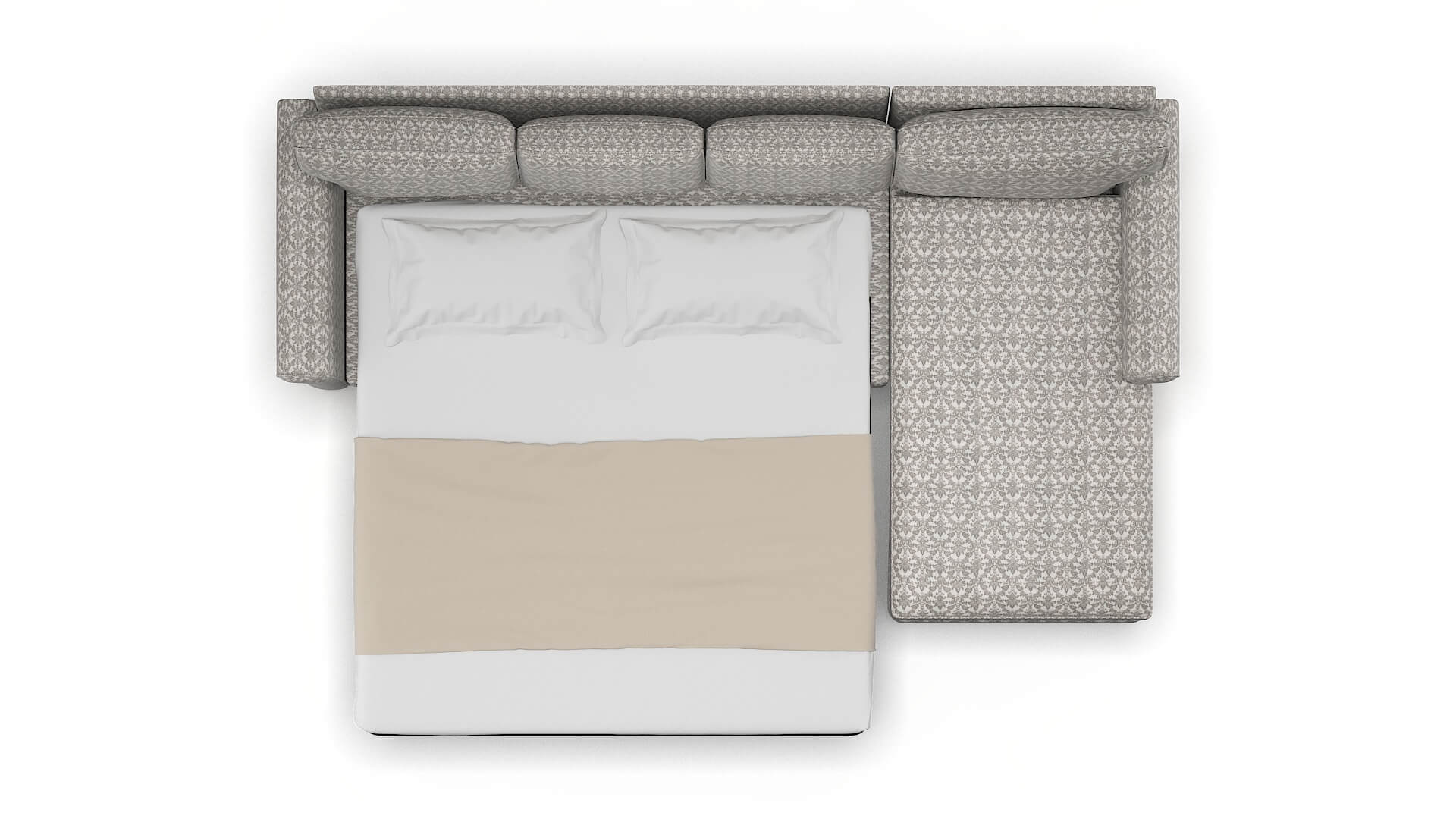 Rome Bergamo Dove Panel Sleeper Espresso legs 3