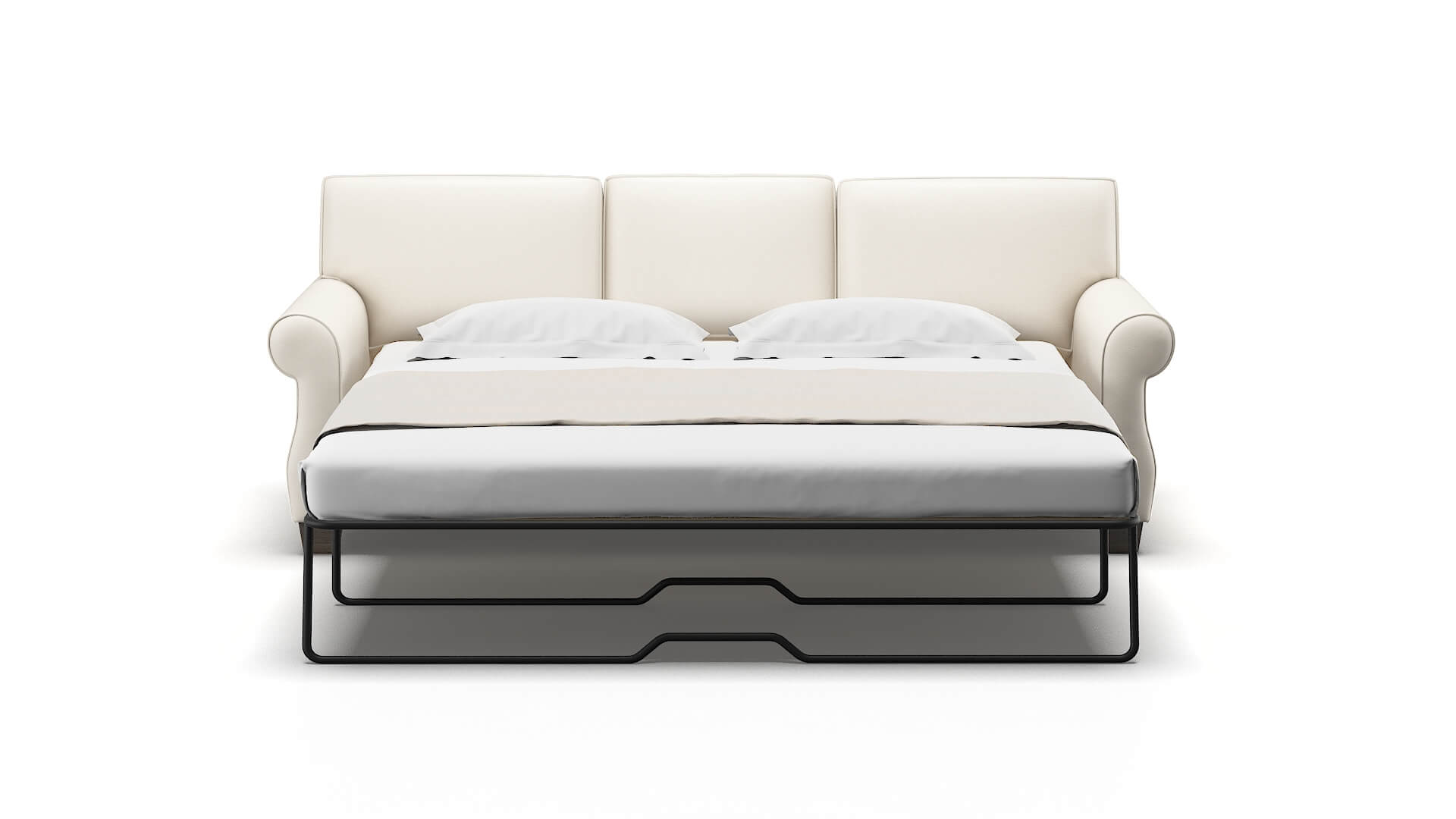 Rome Blanche Milky Sofa Sleeper Espresso legs 1