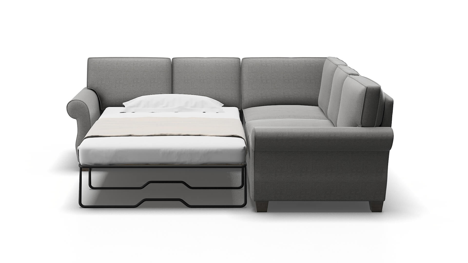 Rome Catalina Steel Sectional Sleeper Espresso legs 1