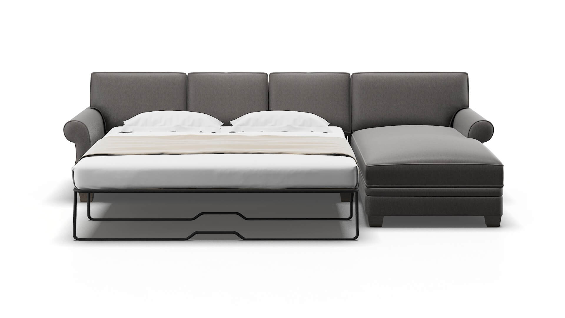 Rome Cosmo Charcoal Panel Sleeper Espresso legs 1