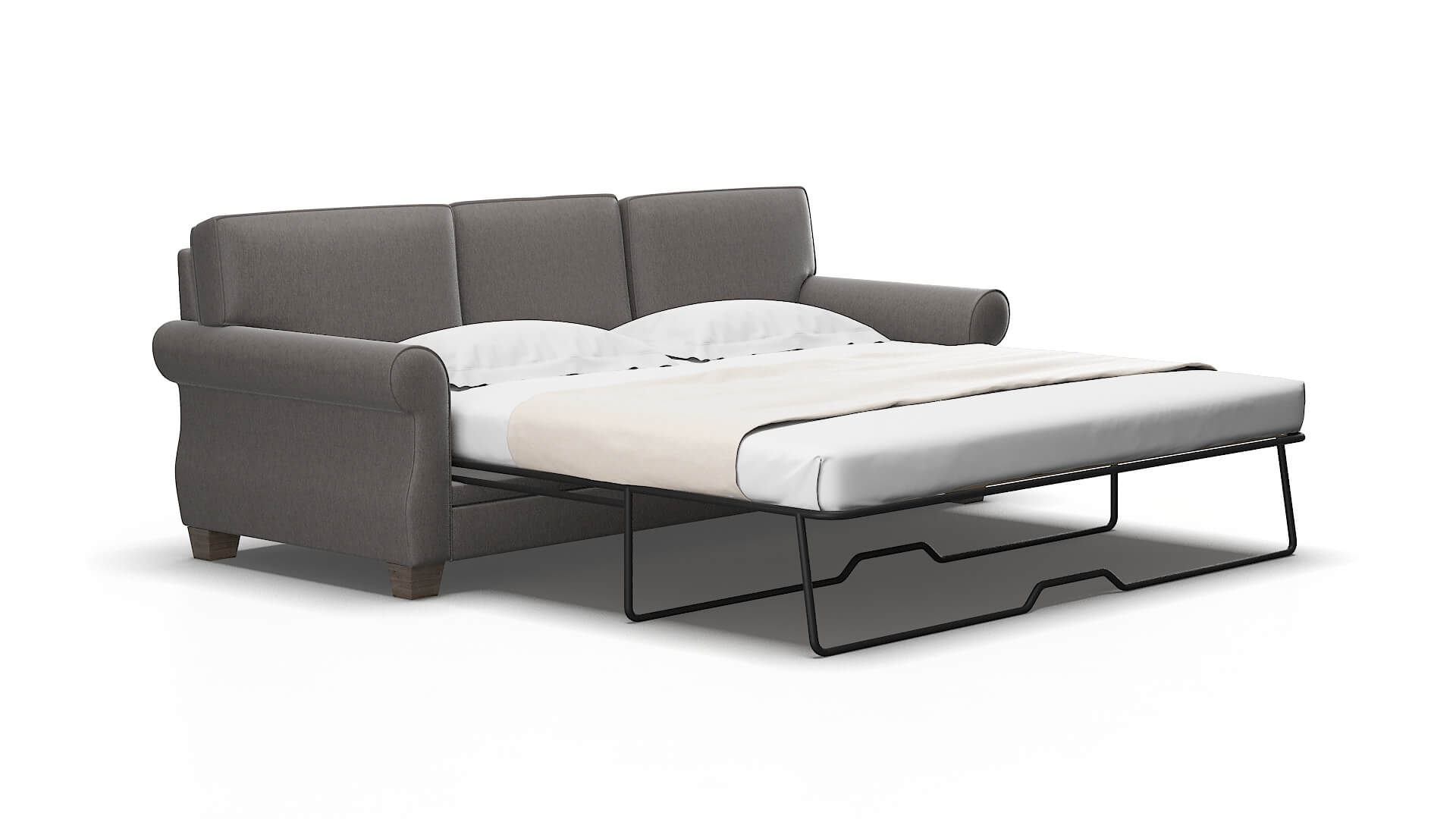 Rome Cosmo charcoal Sofa sleeper Espresso Legs  2