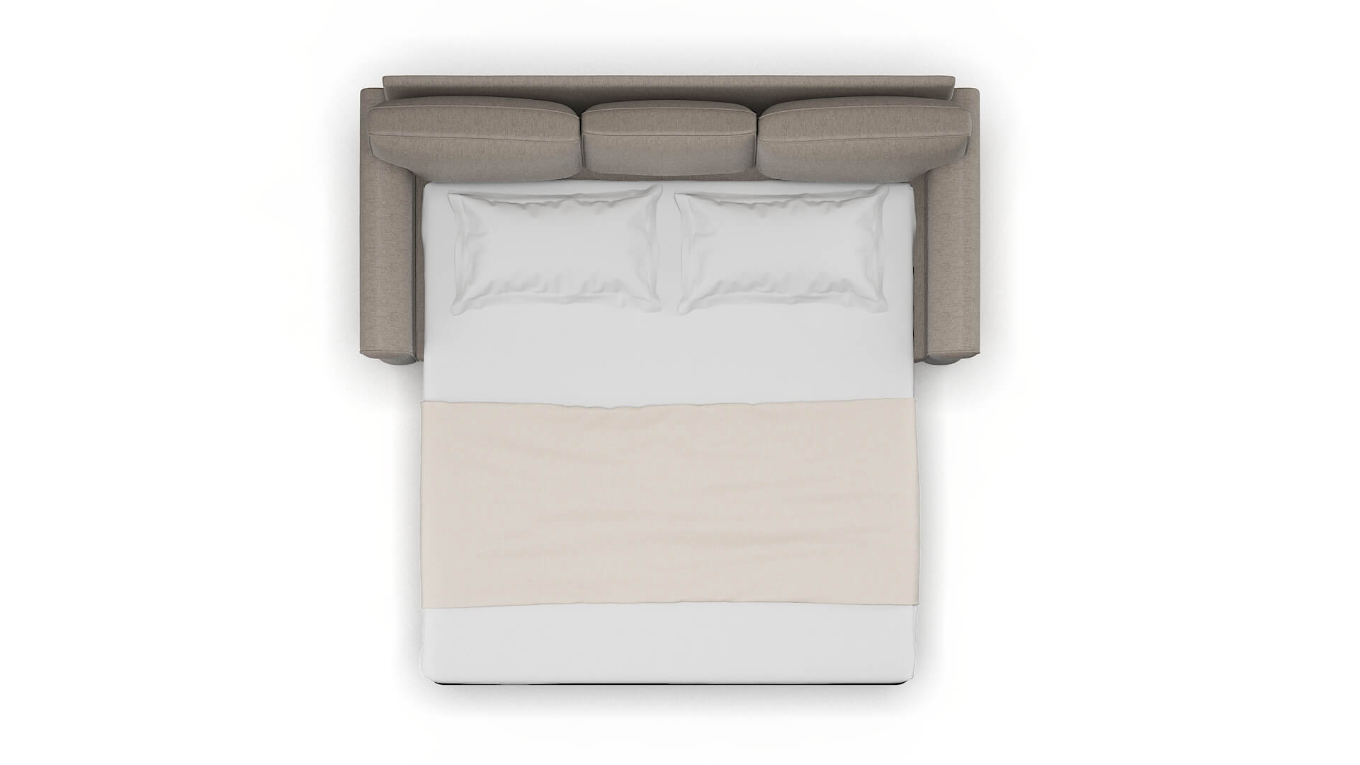 Rome Cosmo Taupe Sofa Sleeper Espresso legs 3