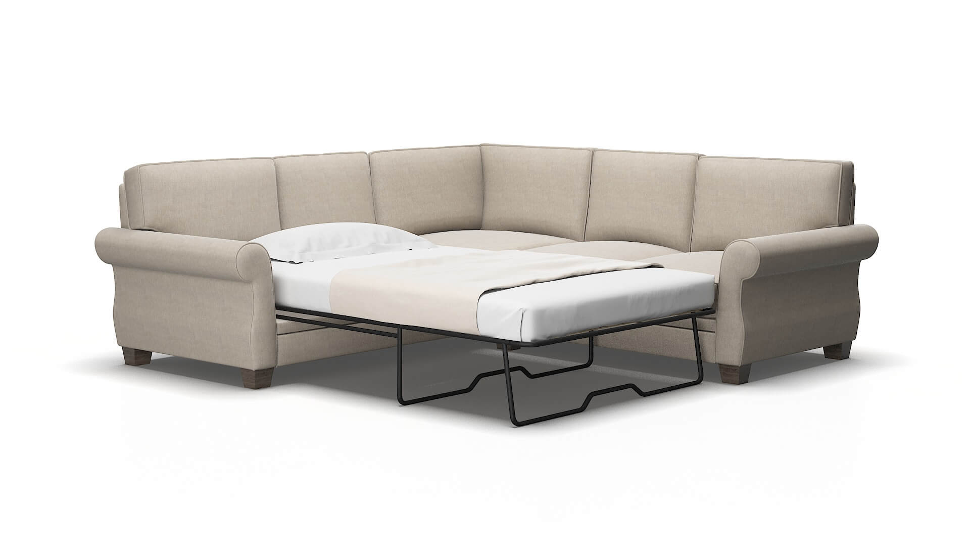 Rome Cosmo vintage Sectional sleeper Espresso Legs  2