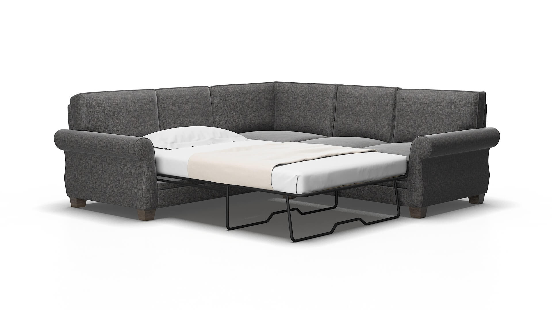 Rome Curious Eclipse Sectional Sleeper Espresso legs 2