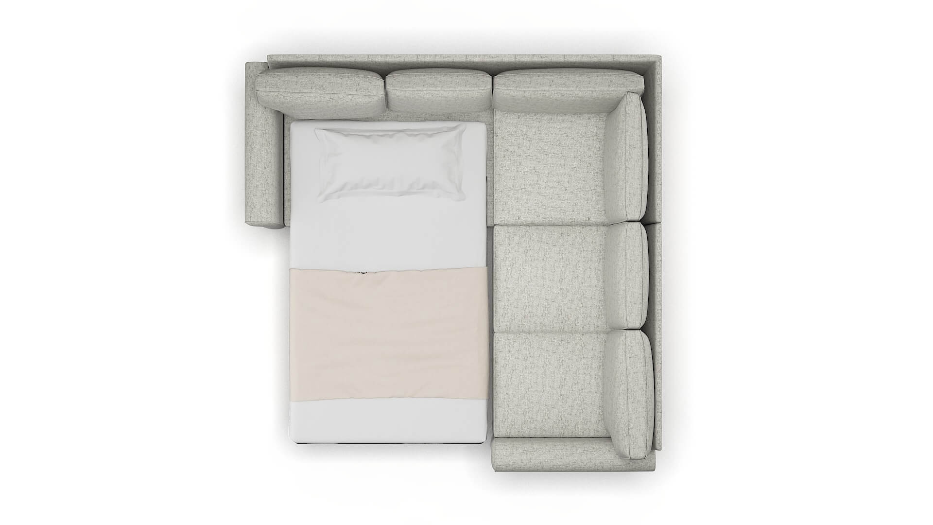 Rome Derby Ash Sectional Sleeper Espresso legs 3