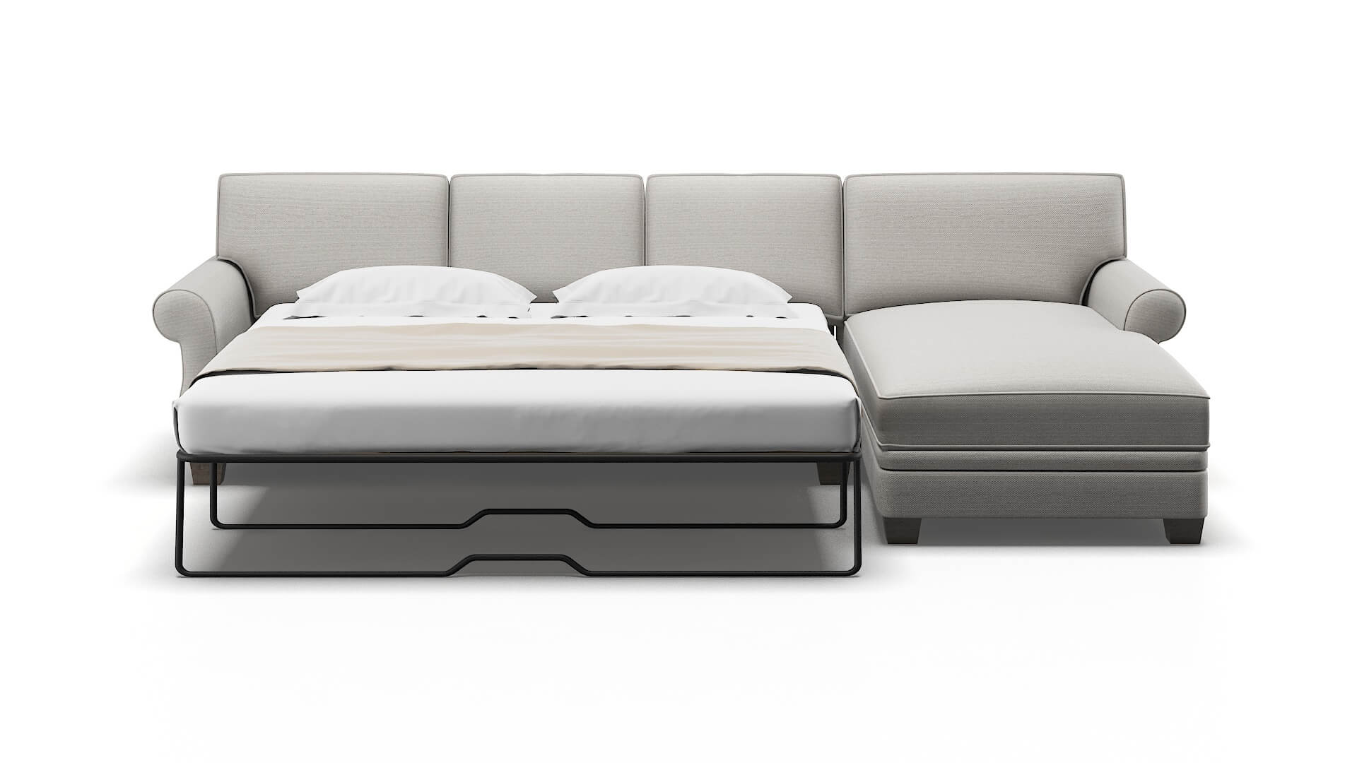 Rome Derby Grey Panel Sleeper Espresso legs 1