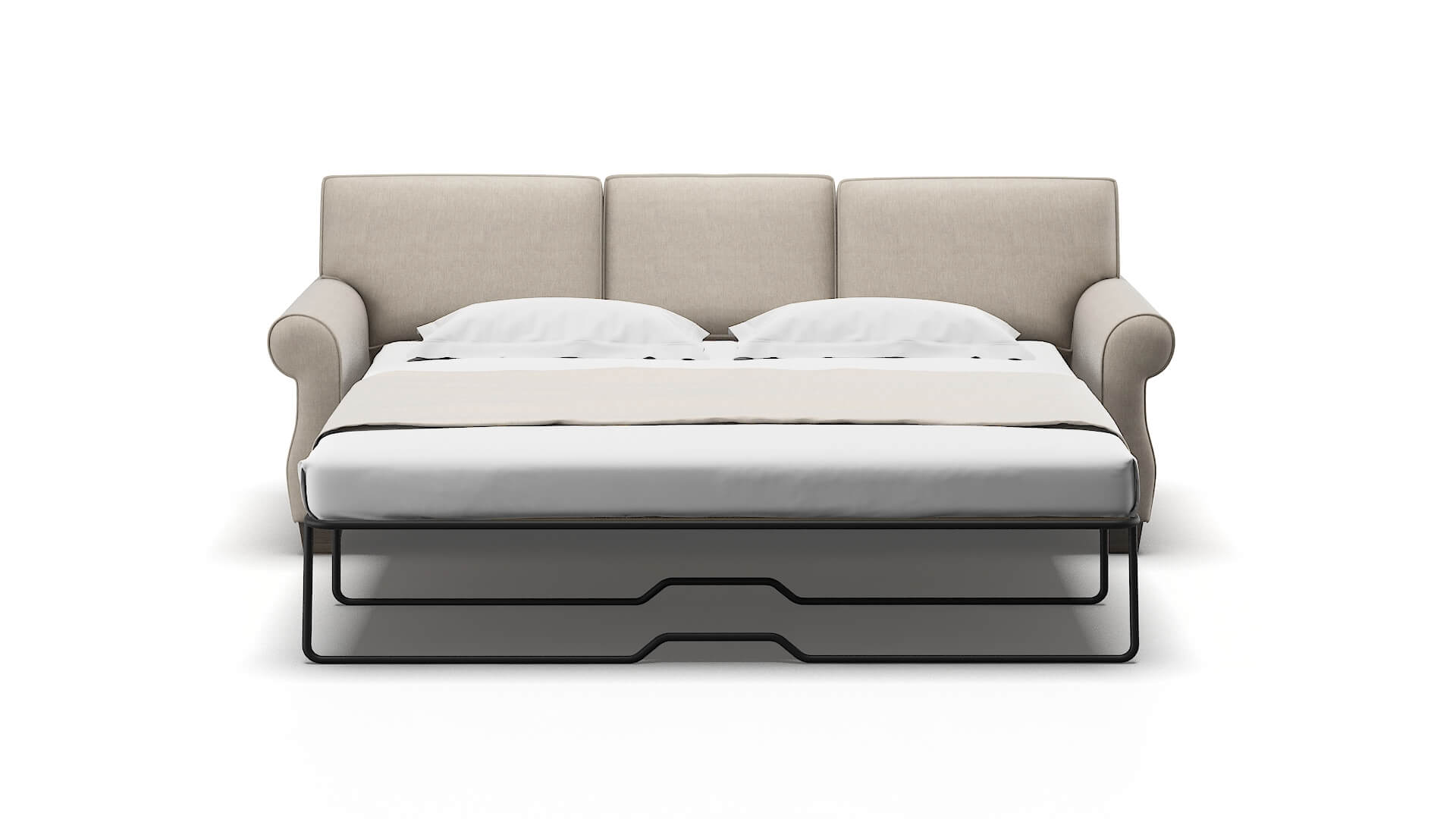 Rome Derby Linen Sofa Sleeper Espresso legs 1