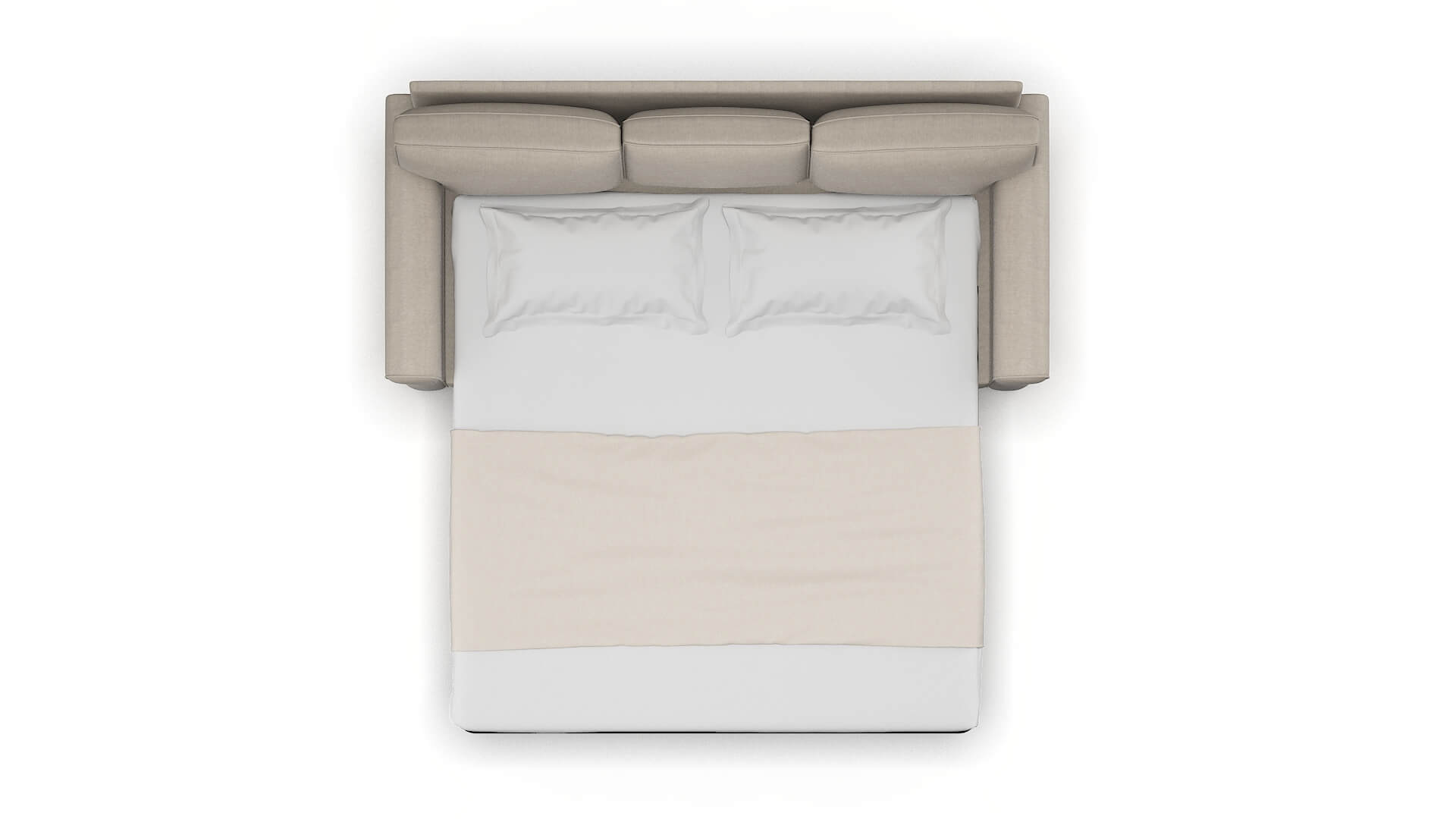 Rome Derby Linen Sofa Sleeper Espresso legs 3