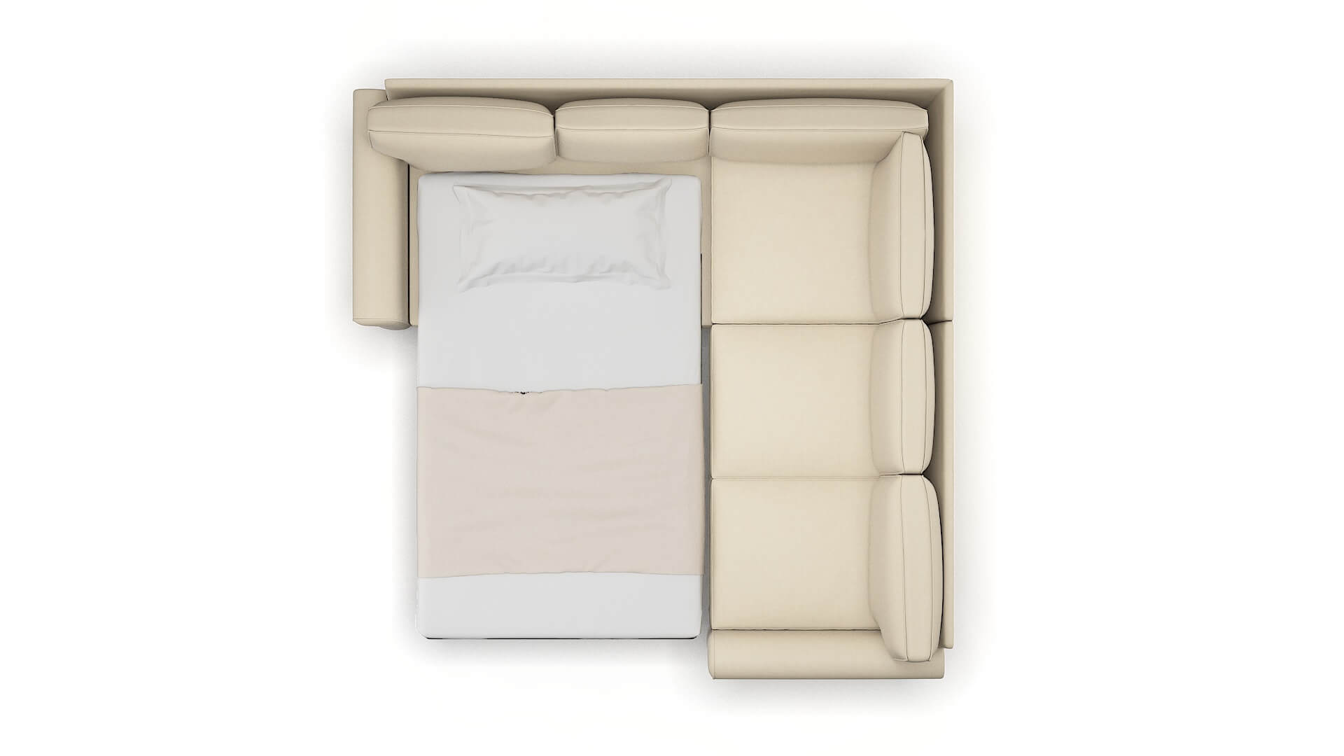 Rome Dream_d Almond Sectional Sleeper Espresso legs 3