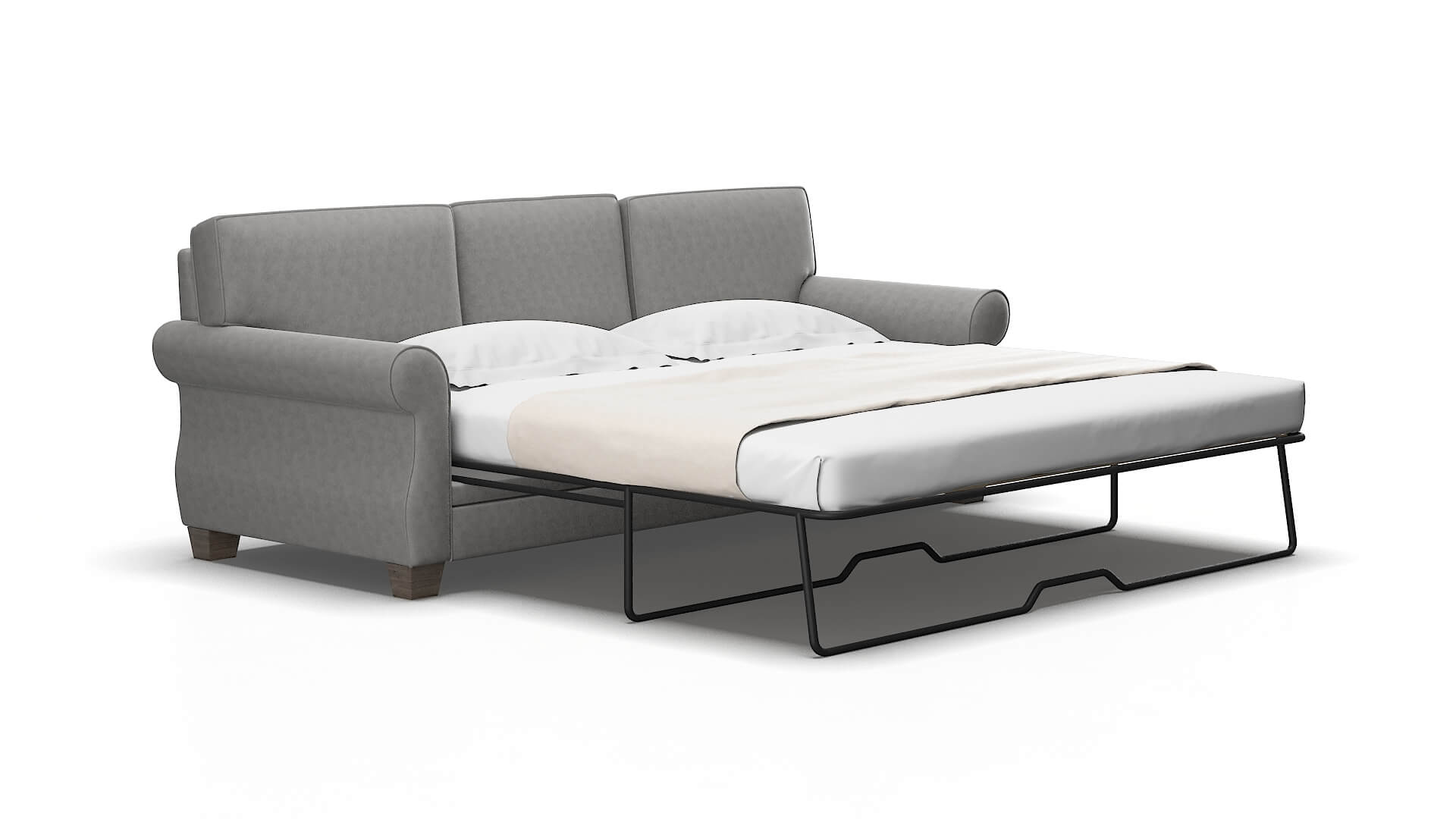 Rome Dream_d Charcoal Sofa Sleeper Espresso legs 2