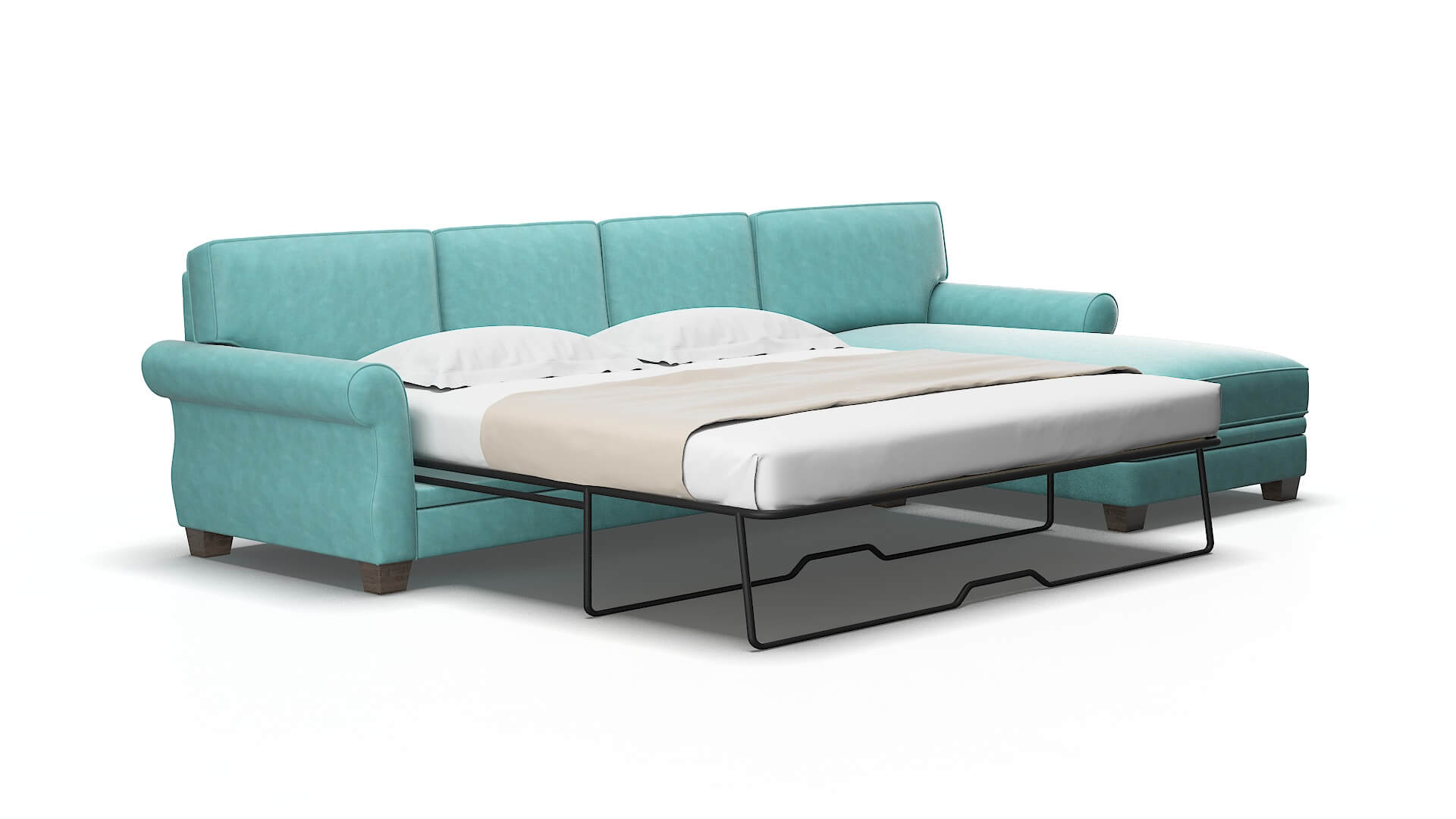 Rome Dream_d french_blue Panel sleeper Espresso Legs  2