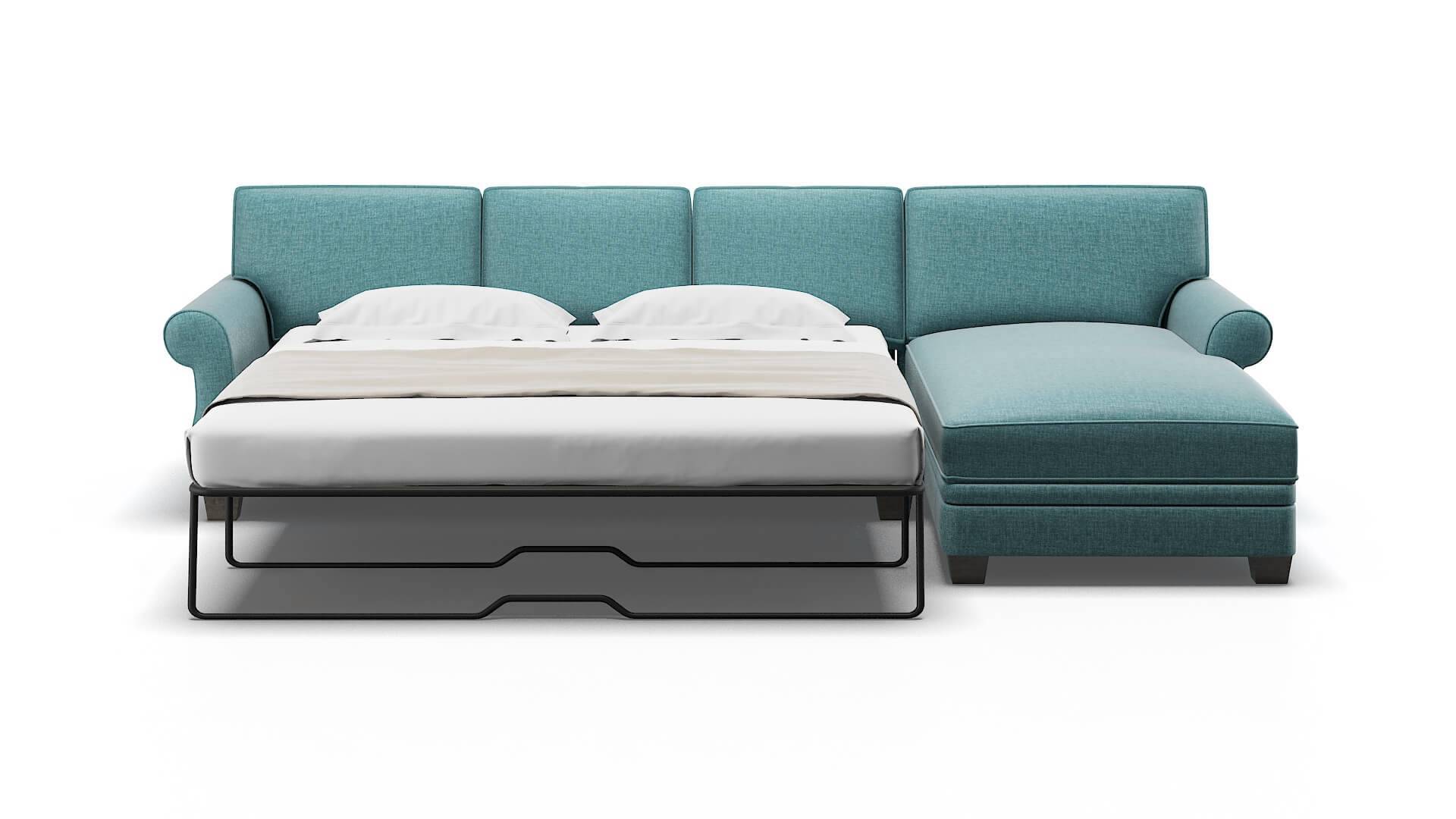 Rome Elliot Teal Panel Sleeper Espresso legs 1