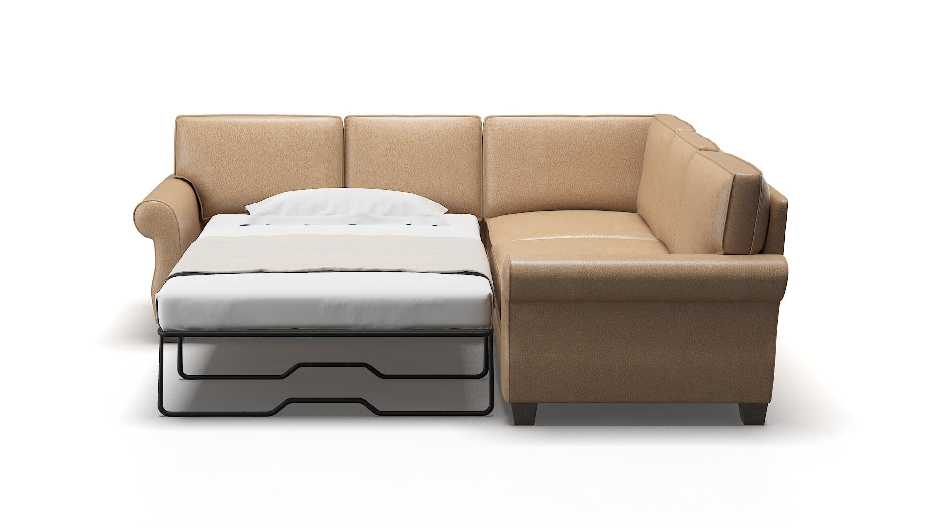 Rome Ford Dune Sectional Sleeper Espresso legs 1