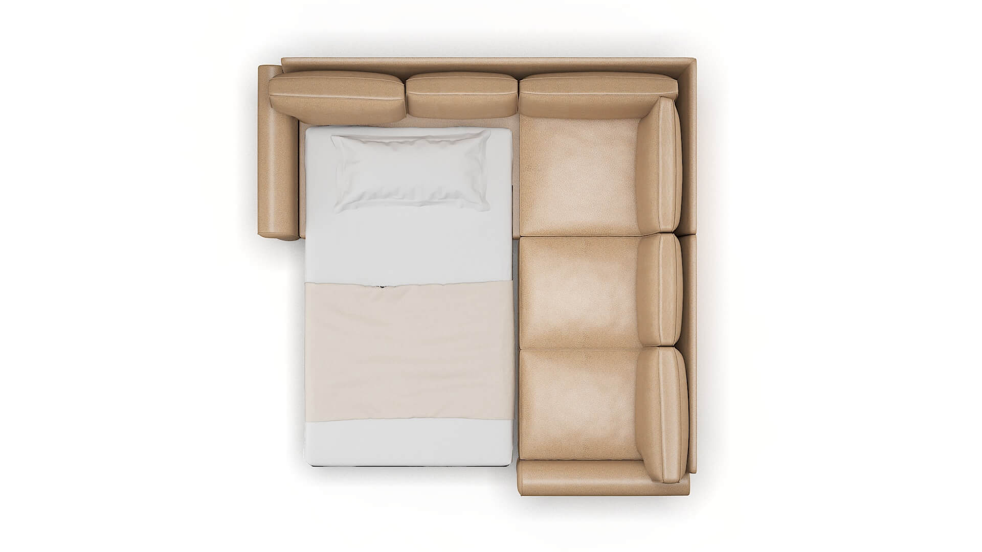 Rome Ford Dune Sectional Sleeper Espresso legs 3