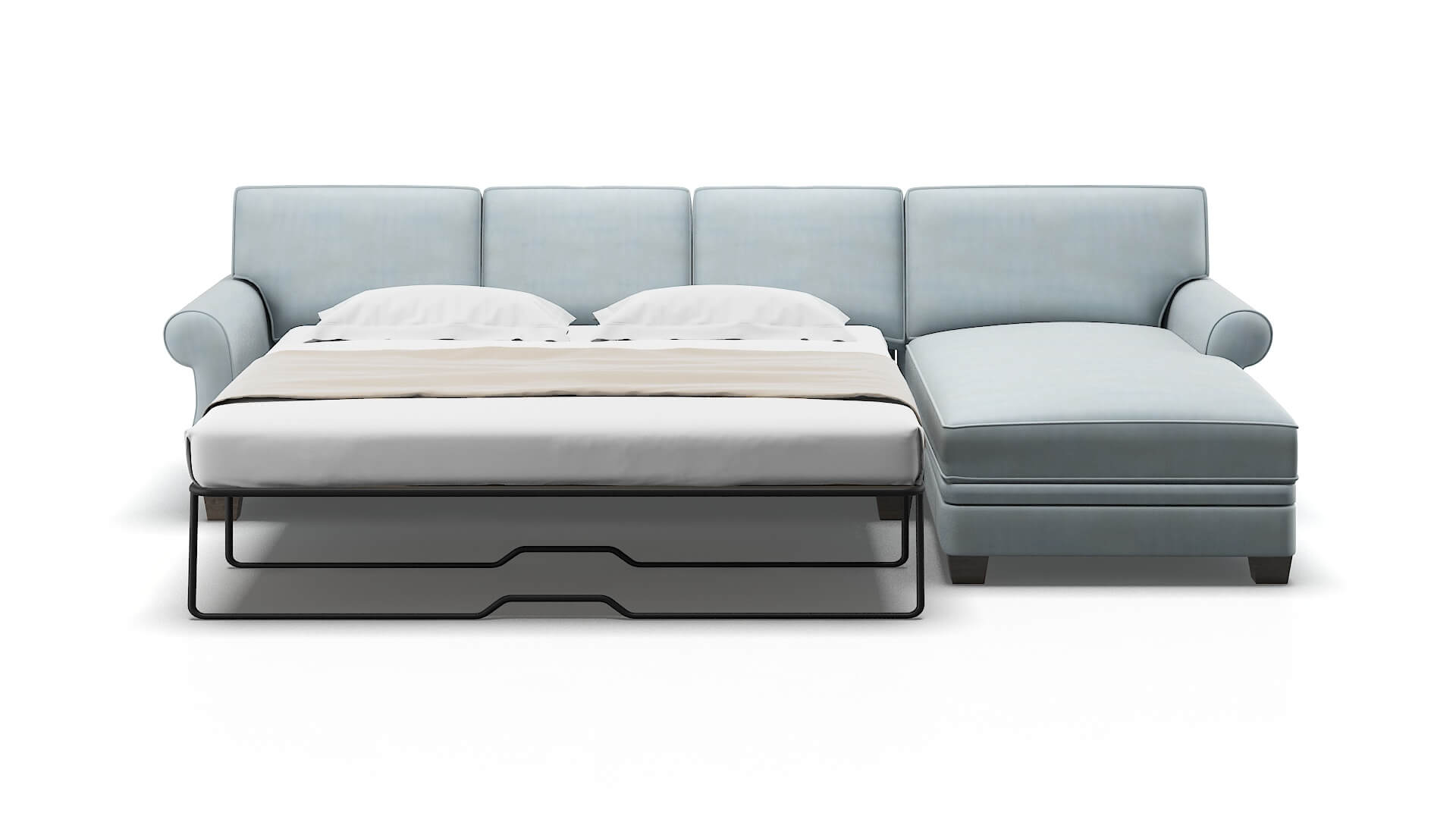 Rome Hathaway Aqua Panel Sleeper Espresso legs 1