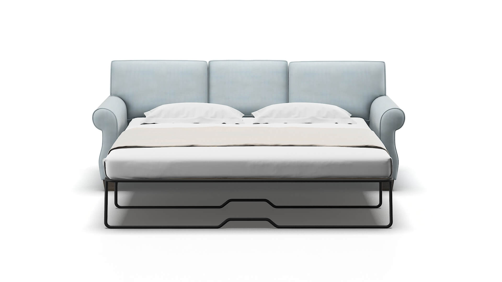 Rome Hathaway Aqua Sofa Sleeper Espresso legs 1