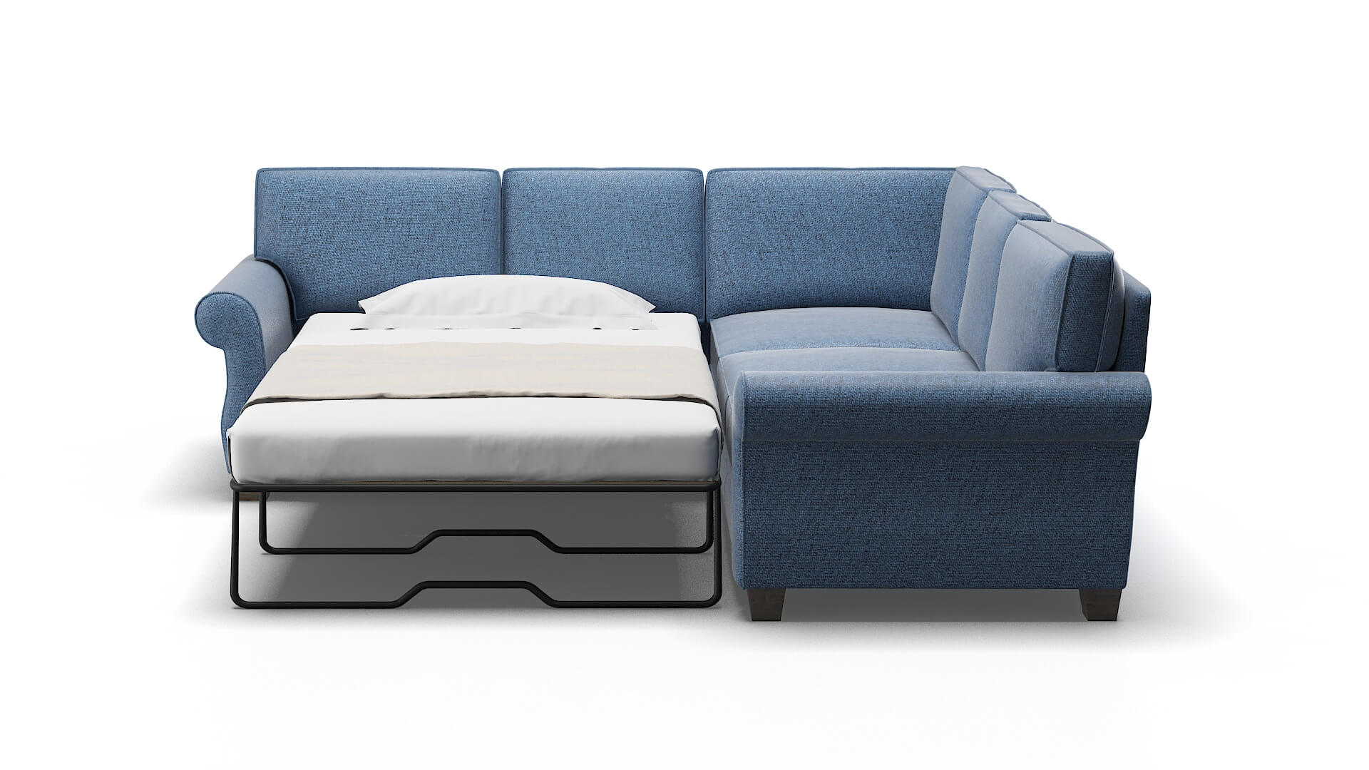 Rome Hepburn Water Sectional Sleeper Espresso legs 1