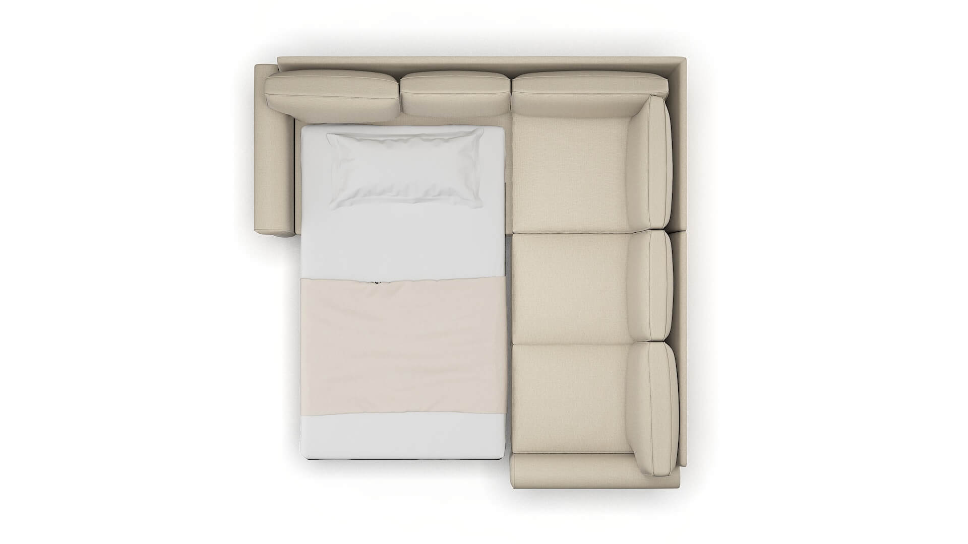 Rome Insight Barley Sectional Sleeper Espresso legs 3