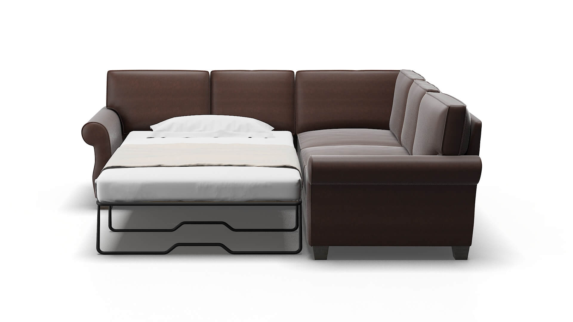 Rome Insight Cafe Sectional Sleeper Espresso legs 1