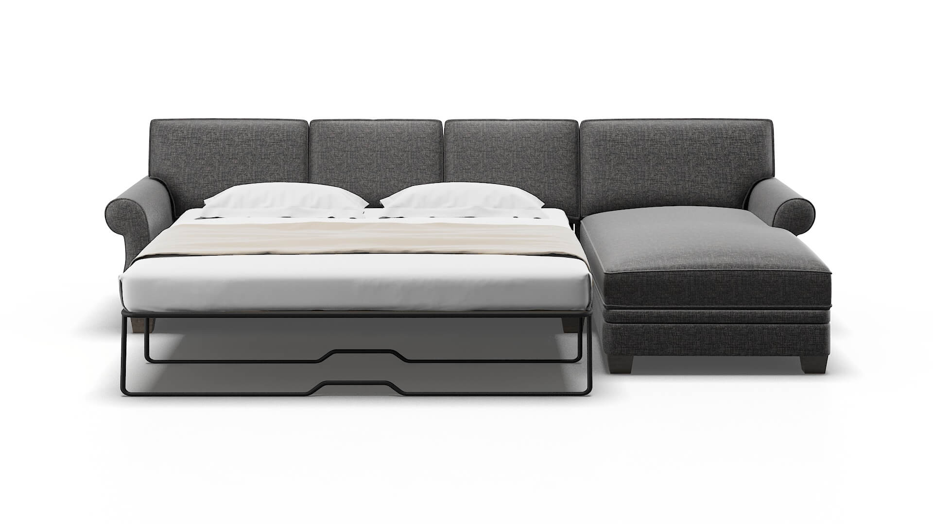 Rome Insight Charcoal Panel Sleeper Espresso legs 1