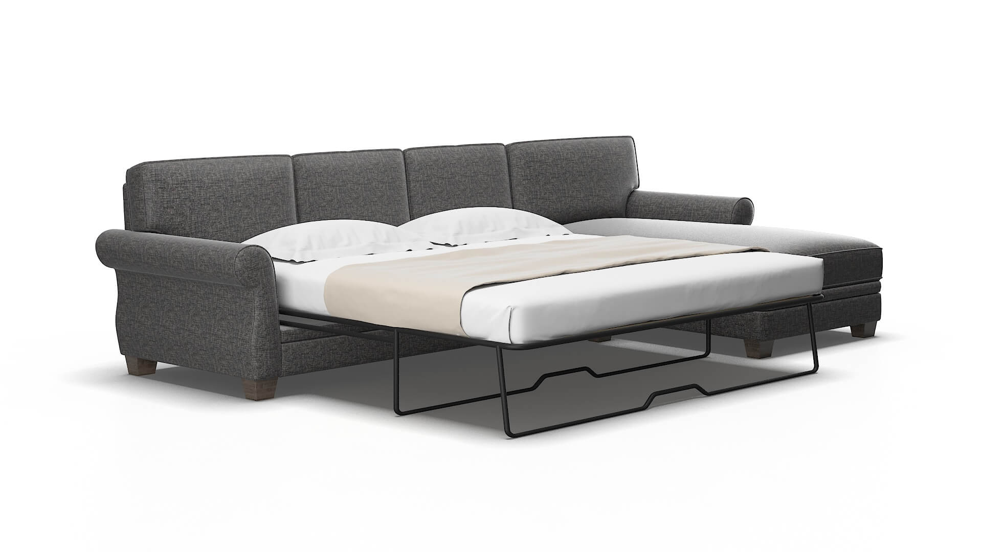 Rome Insight Charcoal Panel Sleeper Espresso legs 2
