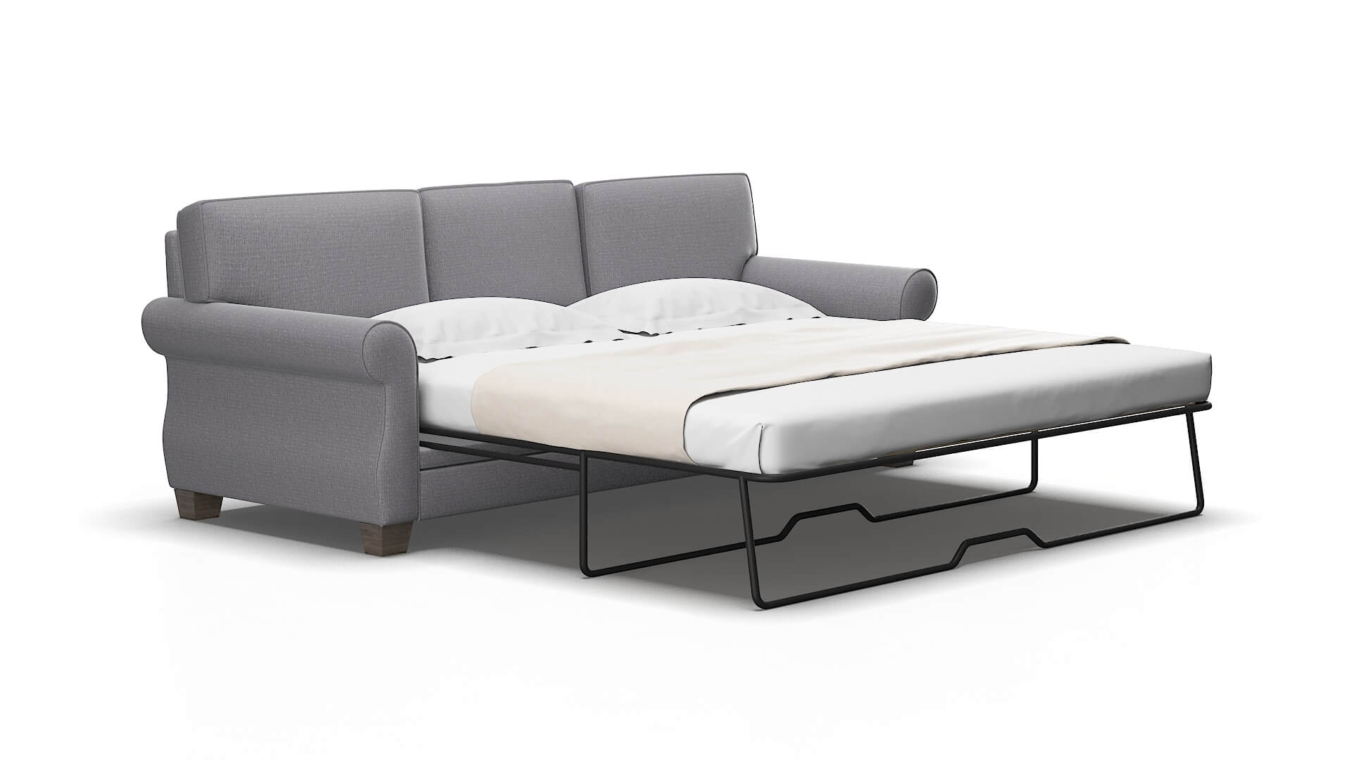 Rome Insight Denim Sofa Sleeper Espresso legs 2