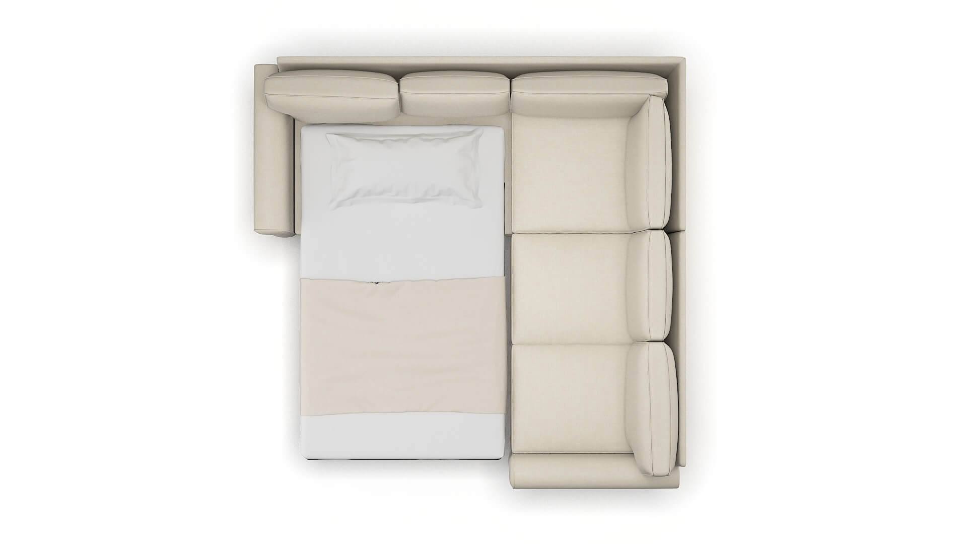 Rome Keylargo Almond Sectional Sleeper Espresso legs 3