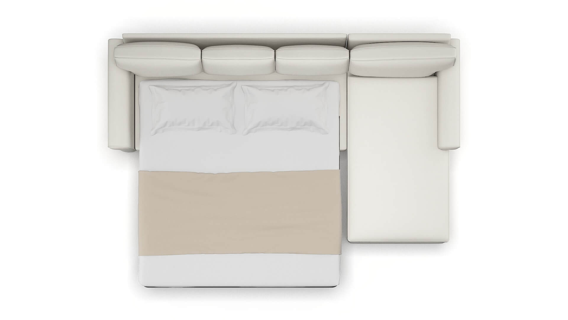 Rome Keylargo Oatmeal Panel Sleeper Espresso legs 3