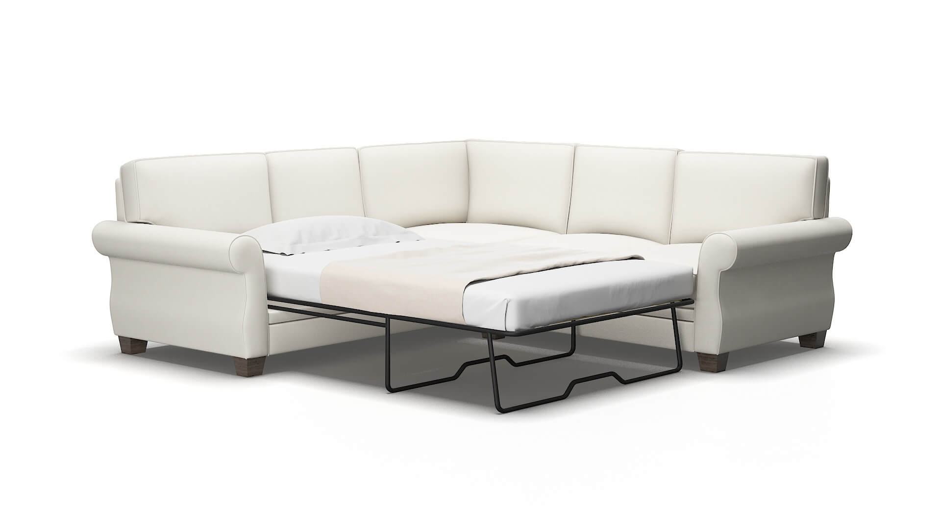 Rome Keylargo oatmeal Sectional sleeper Espresso Legs  2