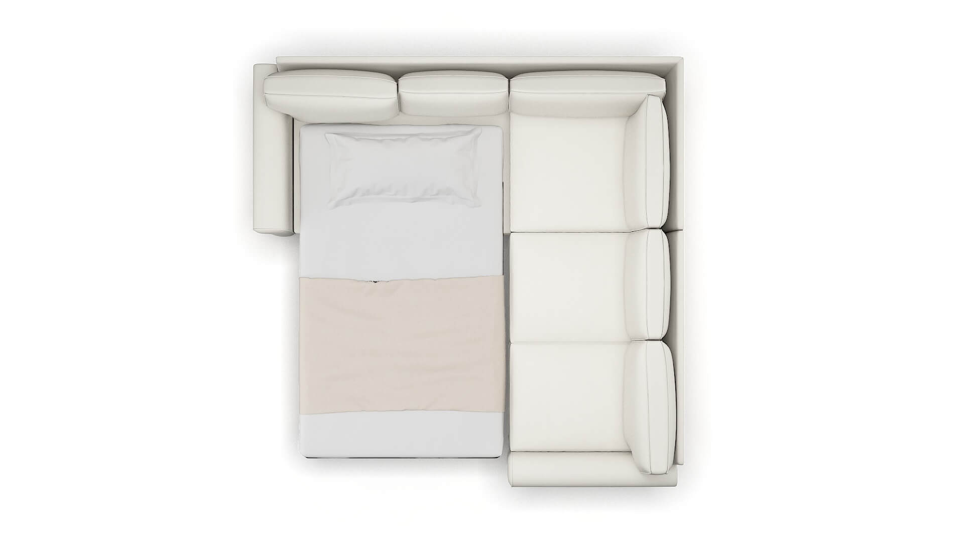 Rome Keylargo Oatmeal Sectional Sleeper Espresso legs 3