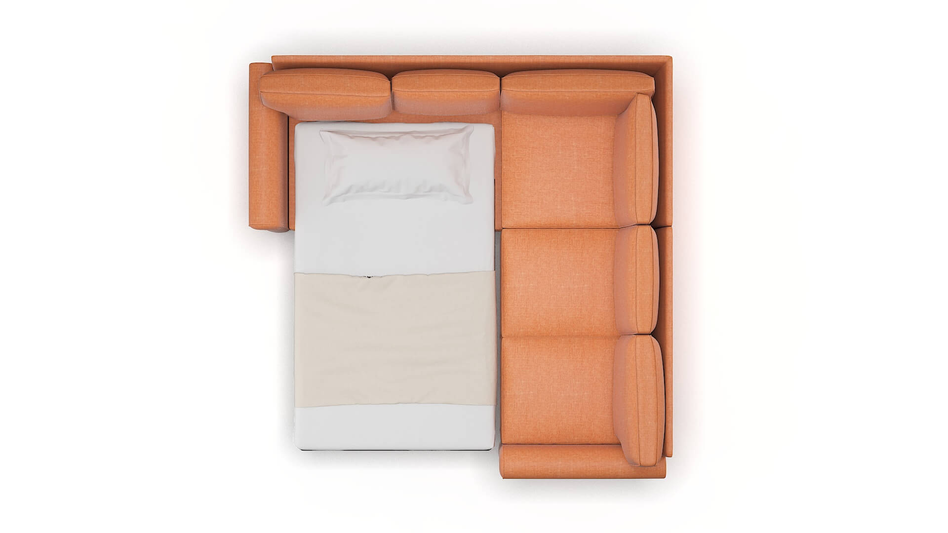 Rome Keylargo Terracotta Sectional Sleeper Espresso legs 3